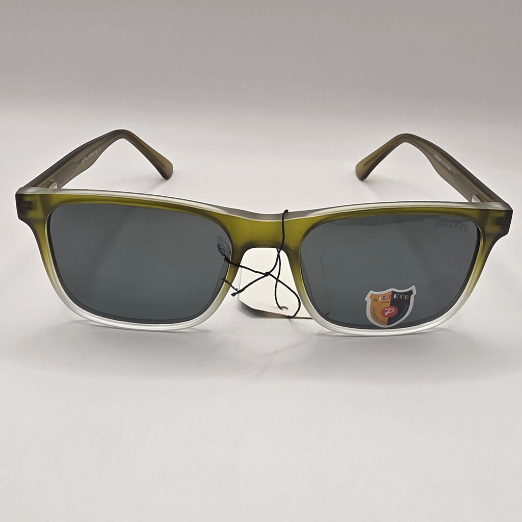 SILLETE POLARISED SUN GLASS(green and gray)
