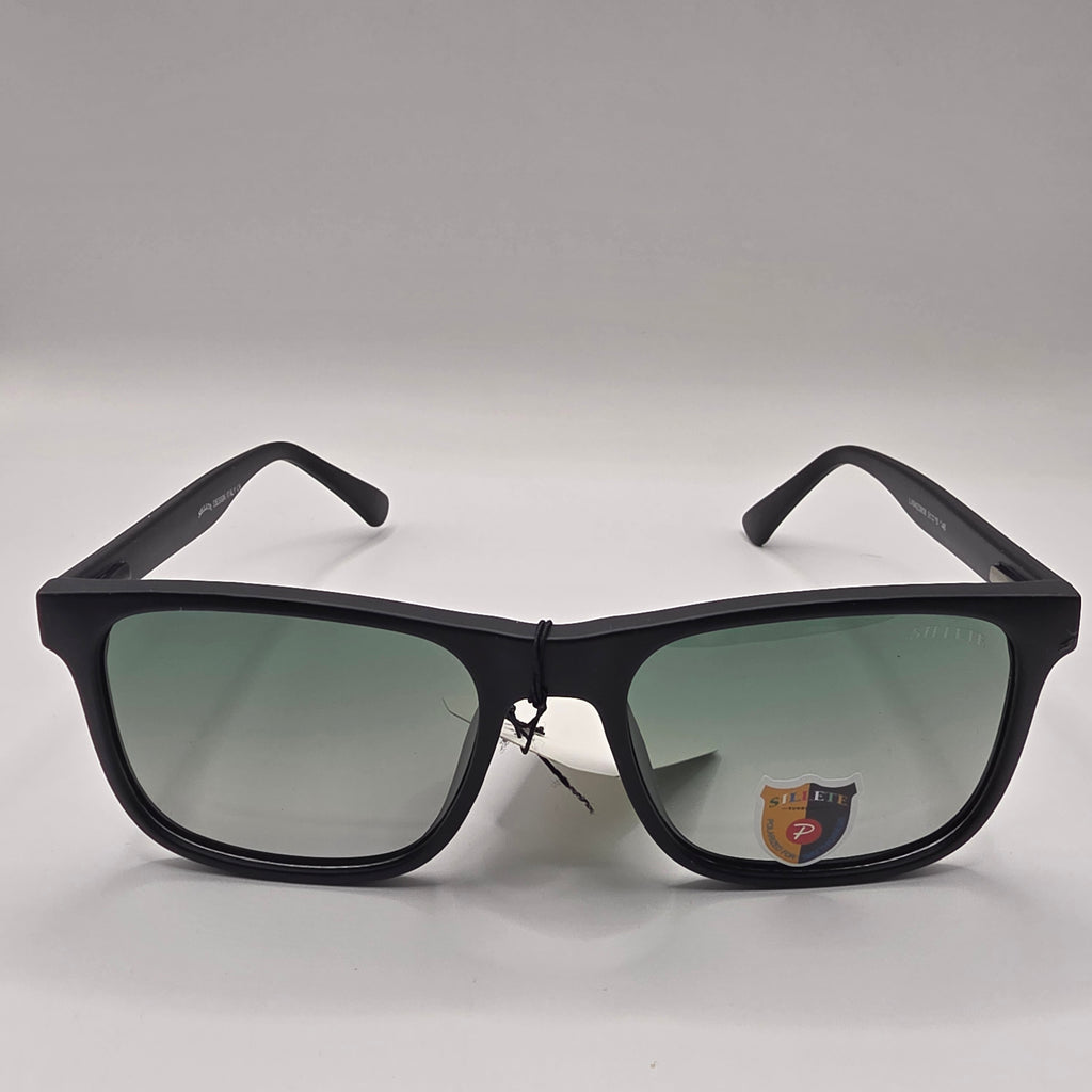 SILLETE POLARISED SUNGLASS(Black and green)
