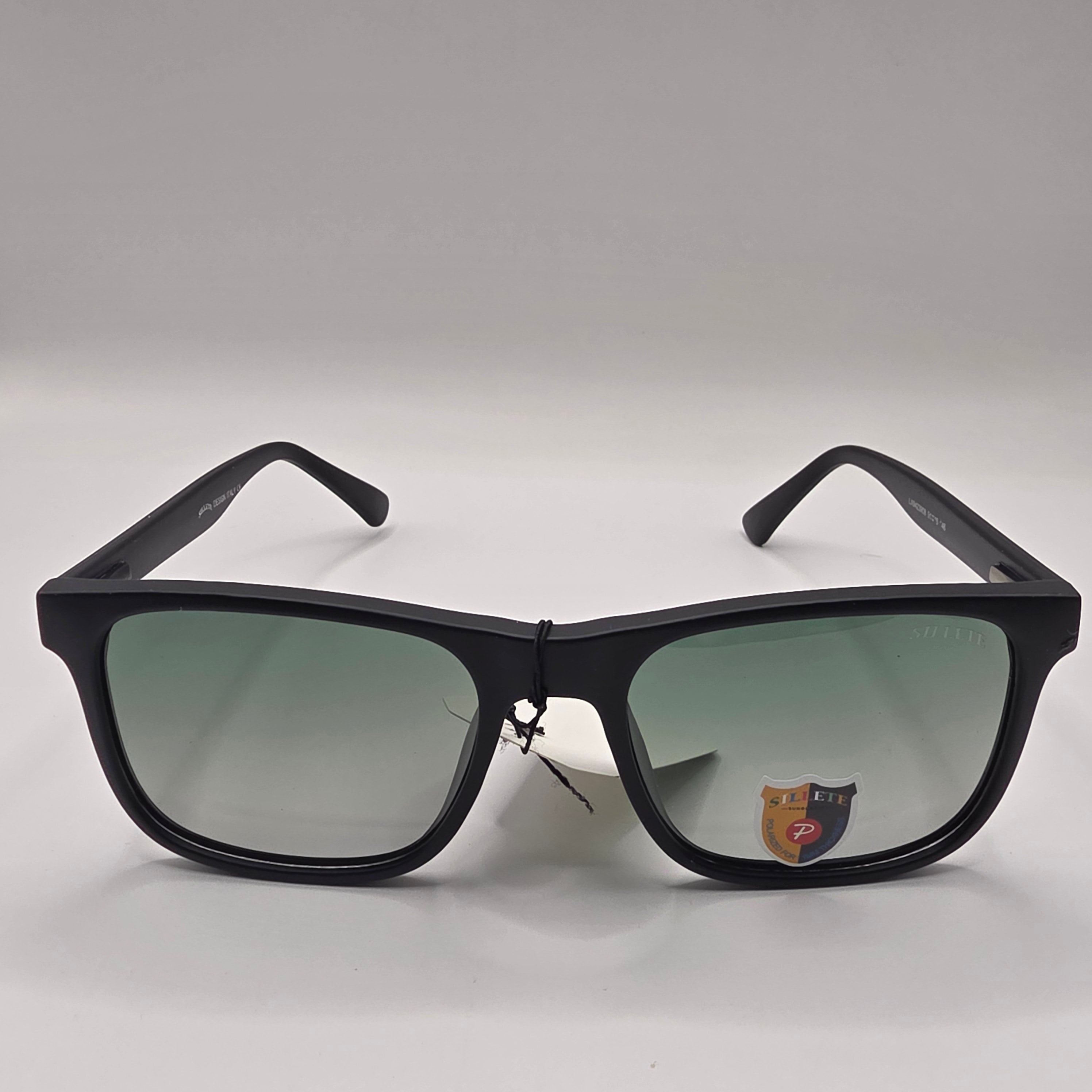 SILLETE POLARISED SUNGLASS(Black and green)