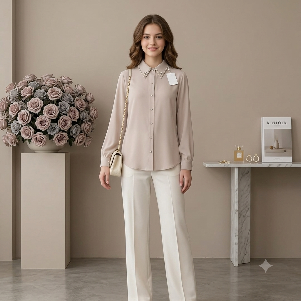 The Aura Pearl & Stone Duet Shirt