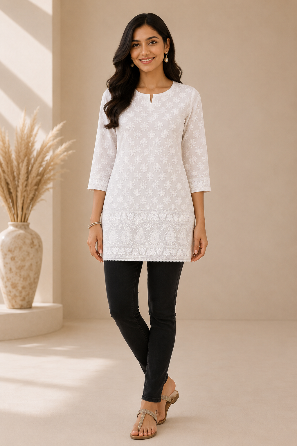 MIGZORn Charm Embroidered short Kurti's