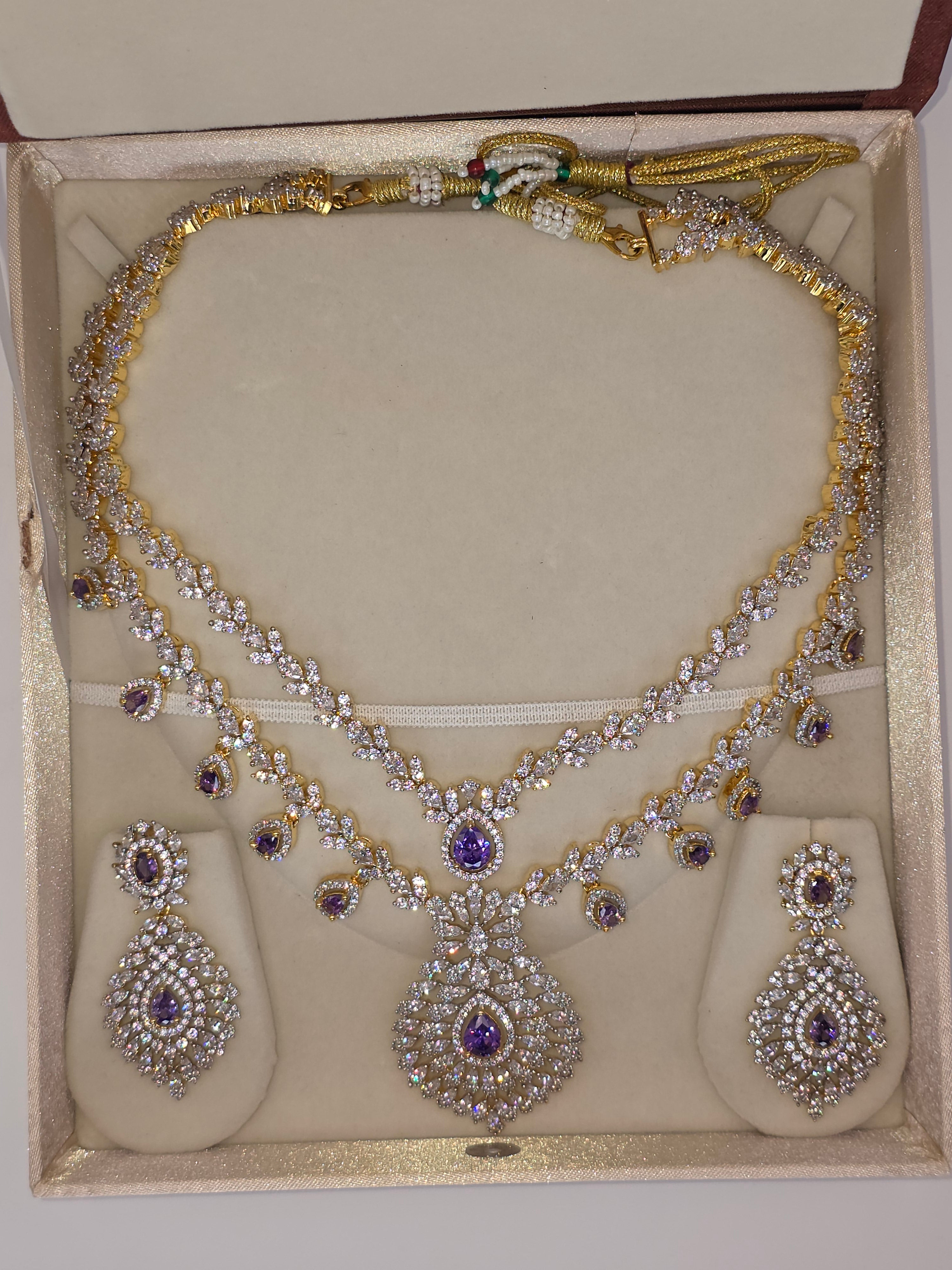 Royal Lavender Tear Drop Set