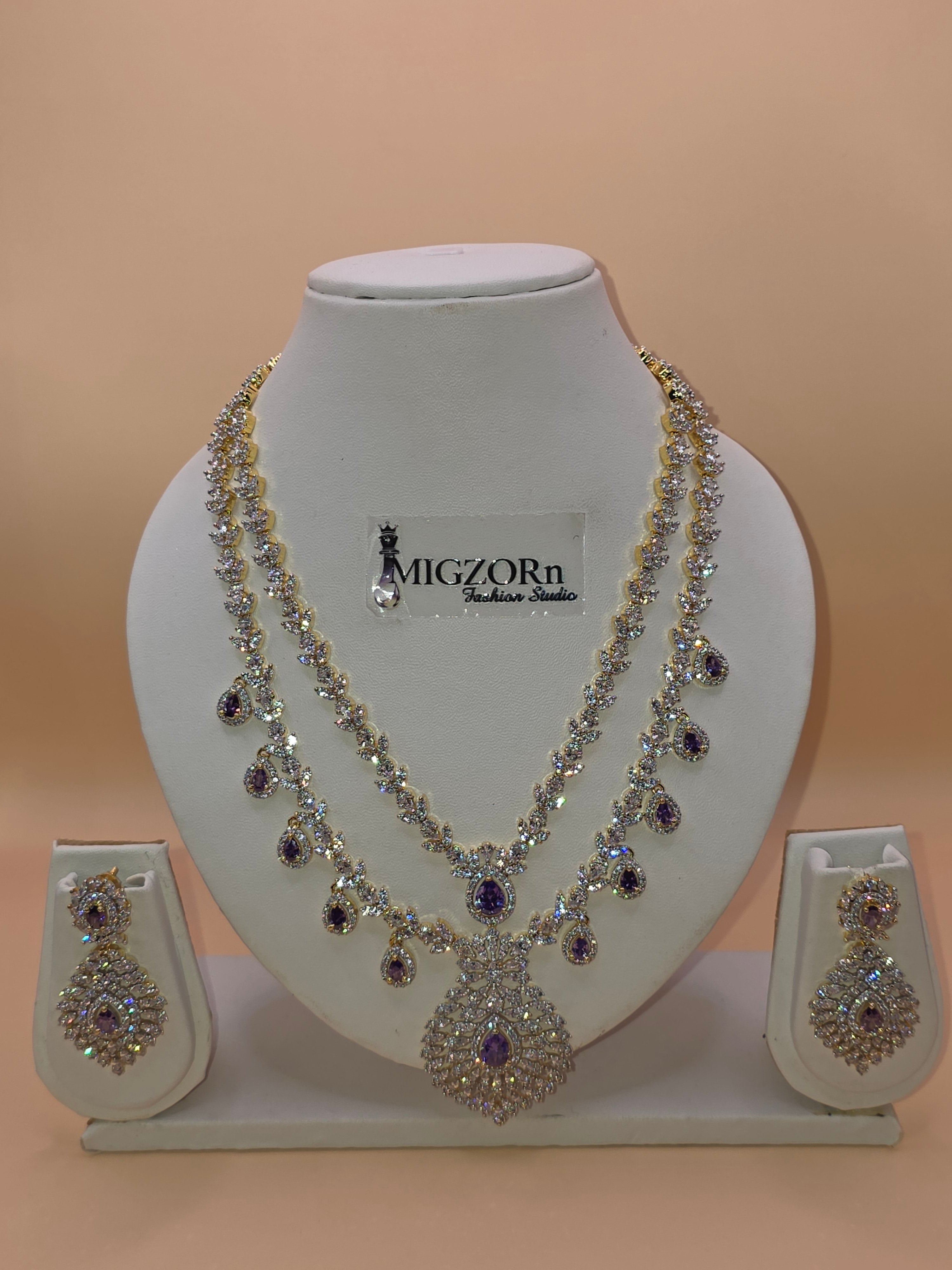 Royal Lavender Tear Drop Set
