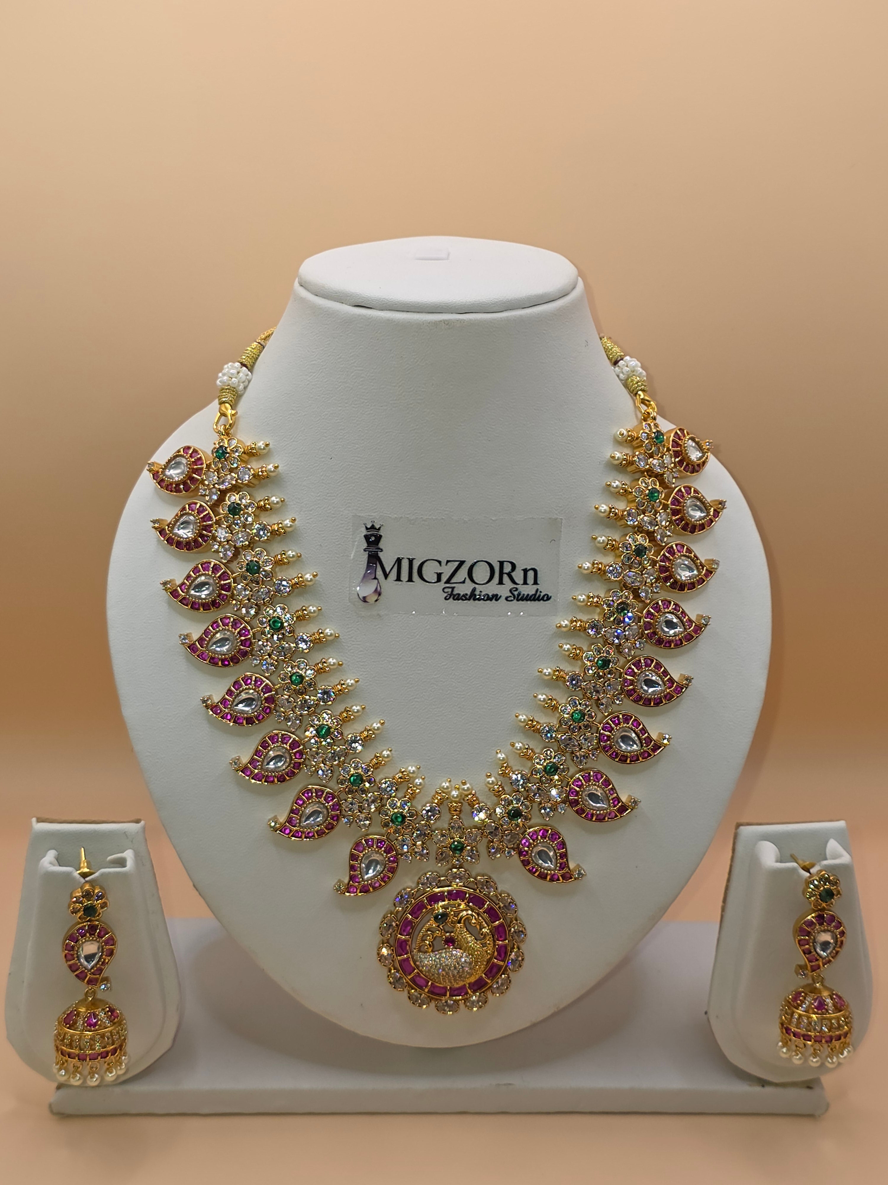 Mayura Imperial Royale Ruby Jharokha Set