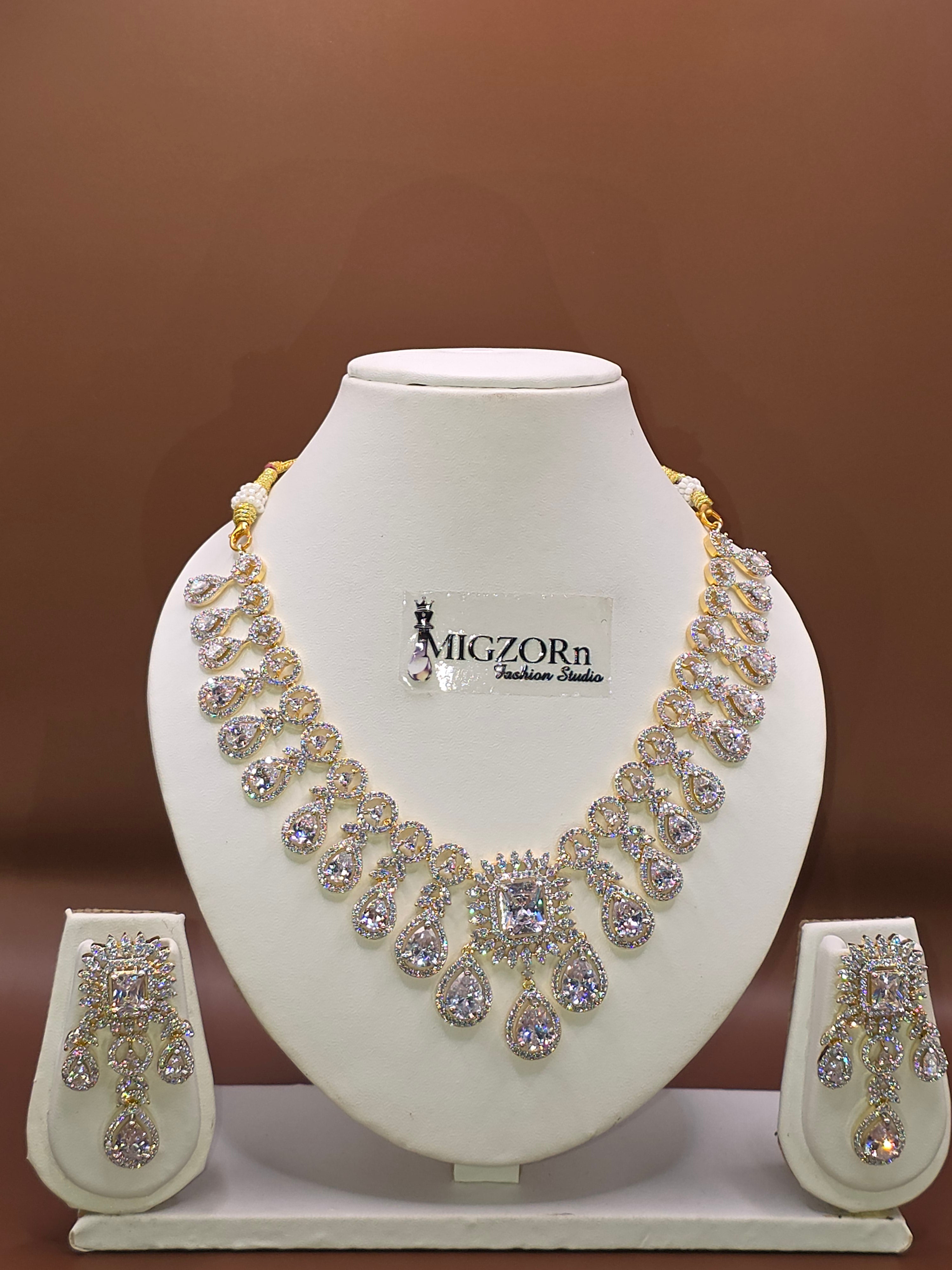 MIGZORn Crystal Royale Teardrop Necklace