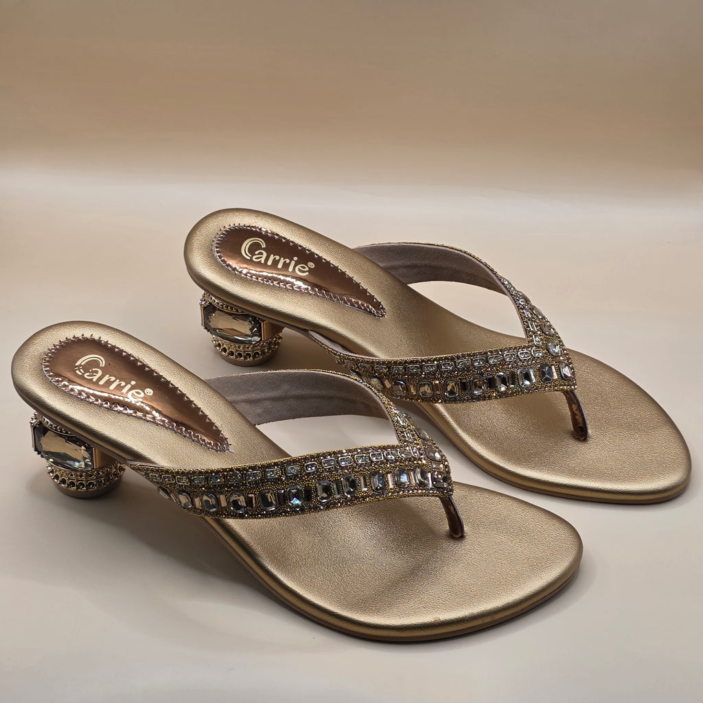 Aurelia Jewel Heels-Gold