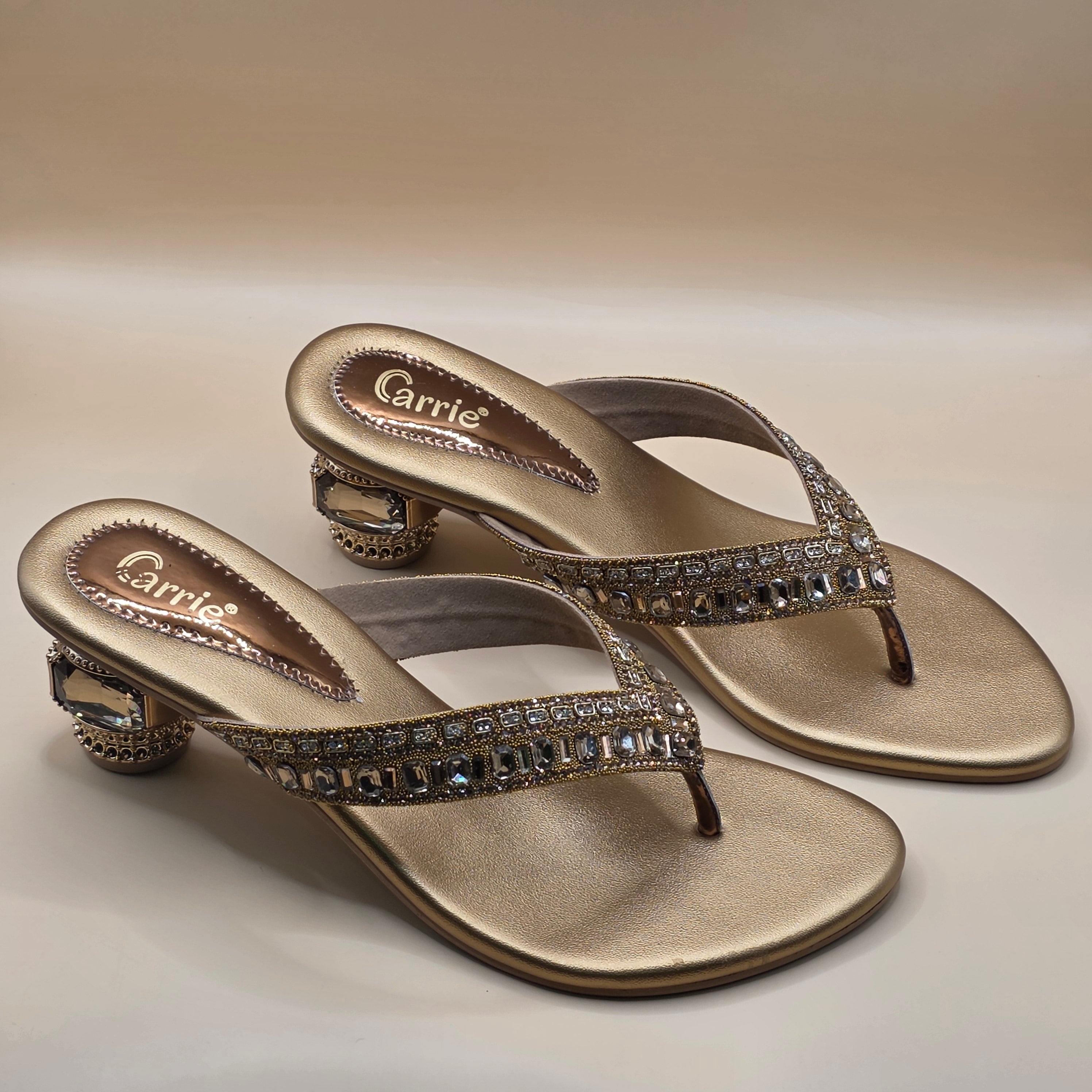 Aurelia Jewel Heels-Gold