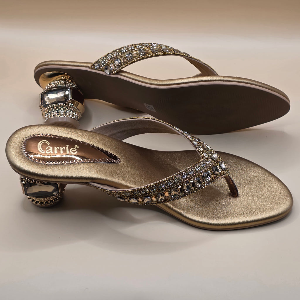 Aurelia Jewel Heels-Gold