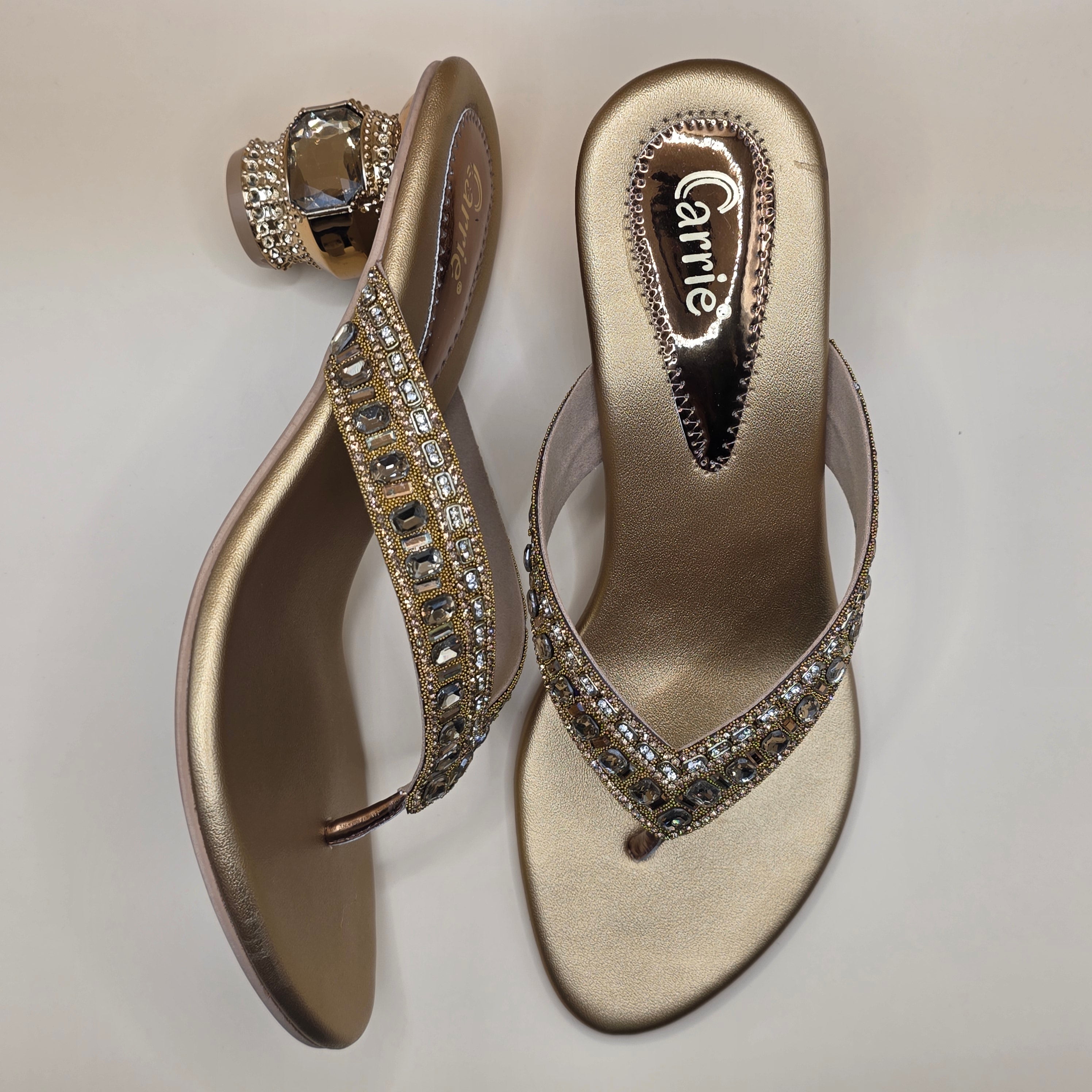 Aurelia Jewel Heels-Gold