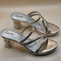 Celeste Crystal Heels-Gold & Antique