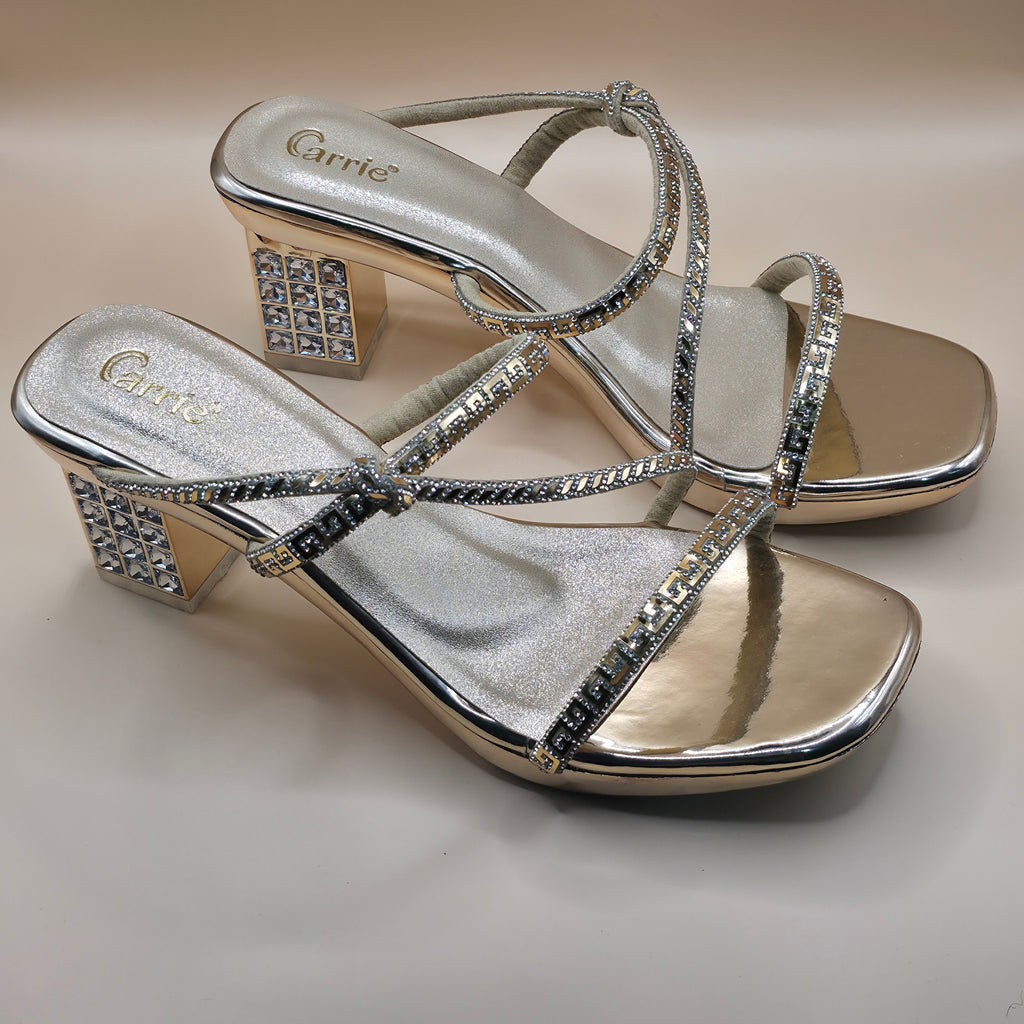 Crystal Luxe Strap Heels