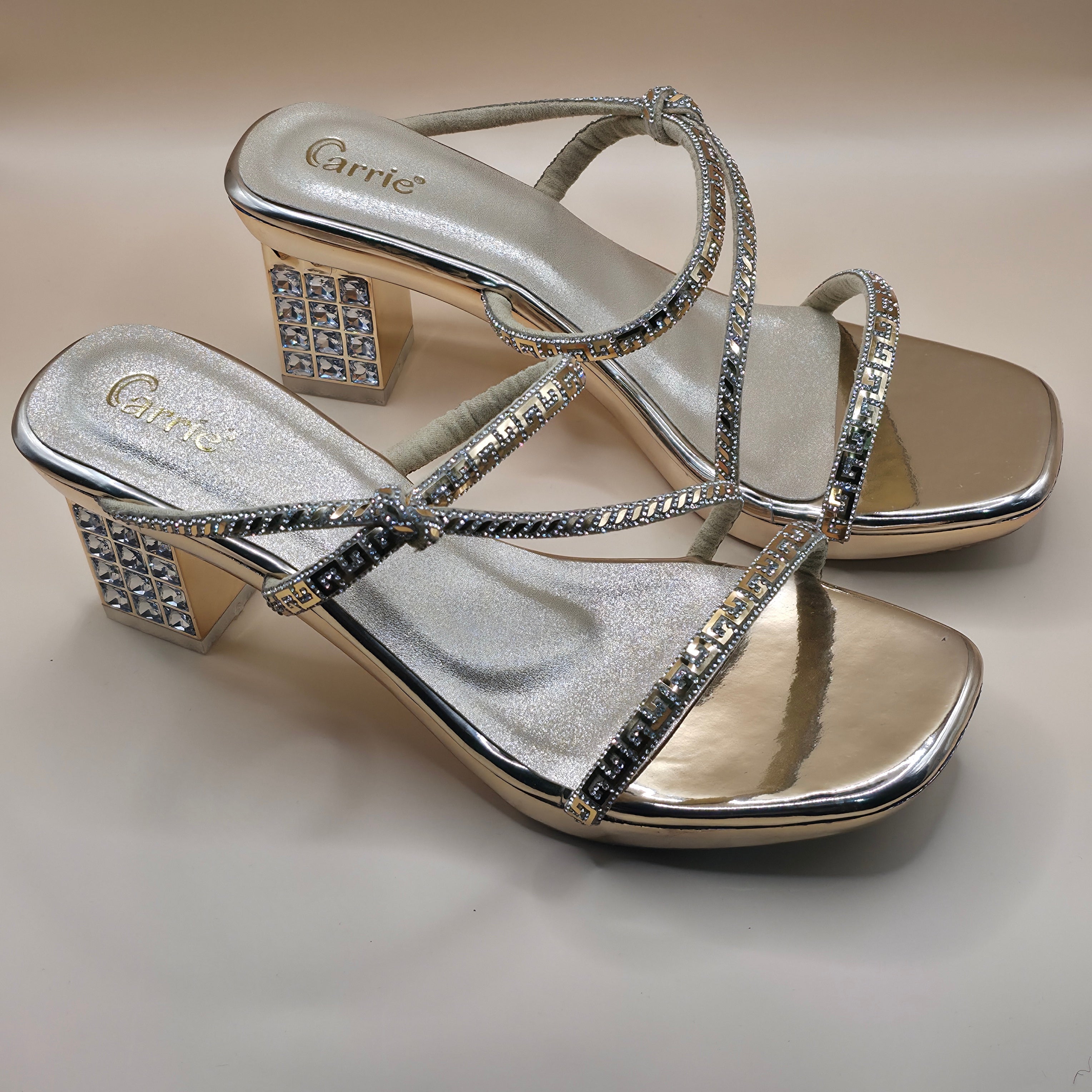 Crystal Luxe Strap Heels