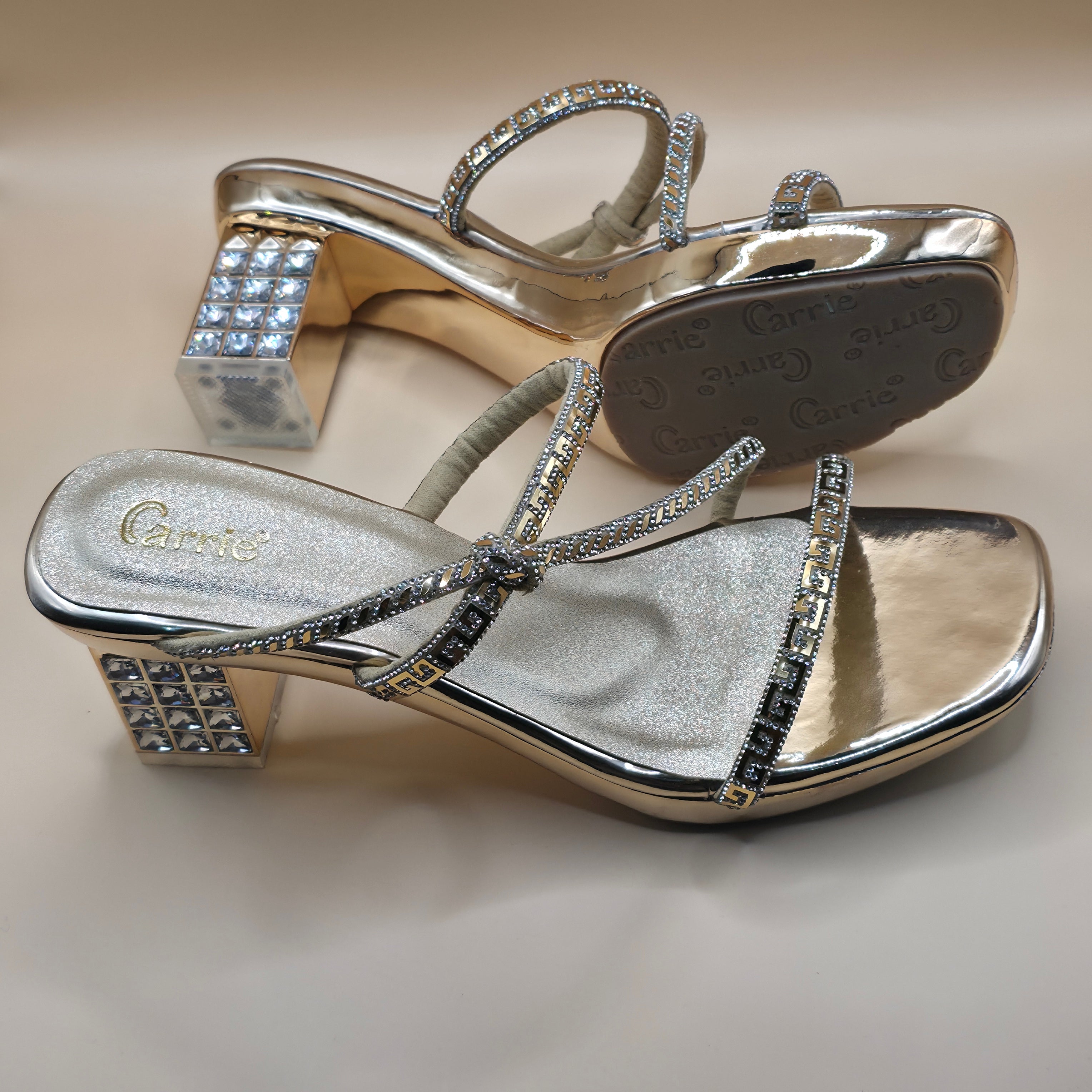 Crystal Luxe Strap Heels