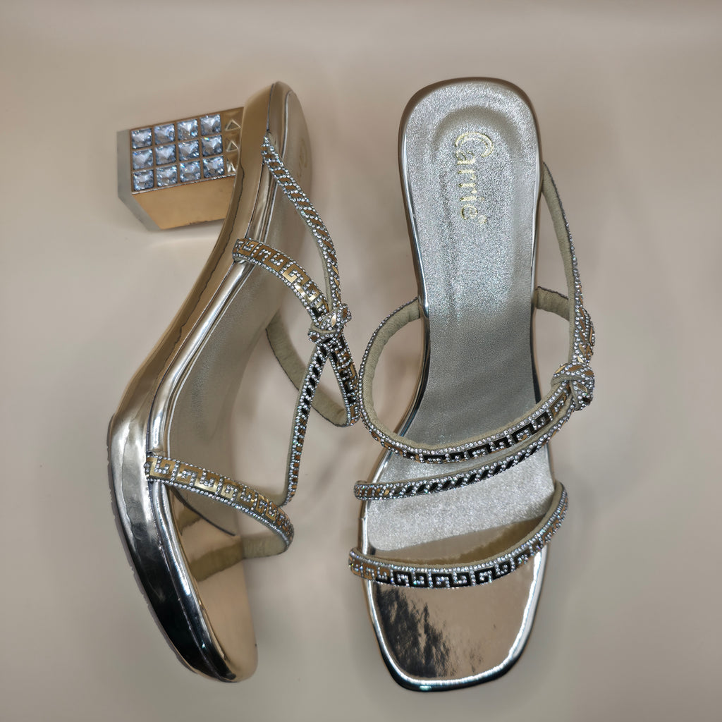Crystal Luxe Strap Heels