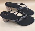 Midnight Spark Thong Heels