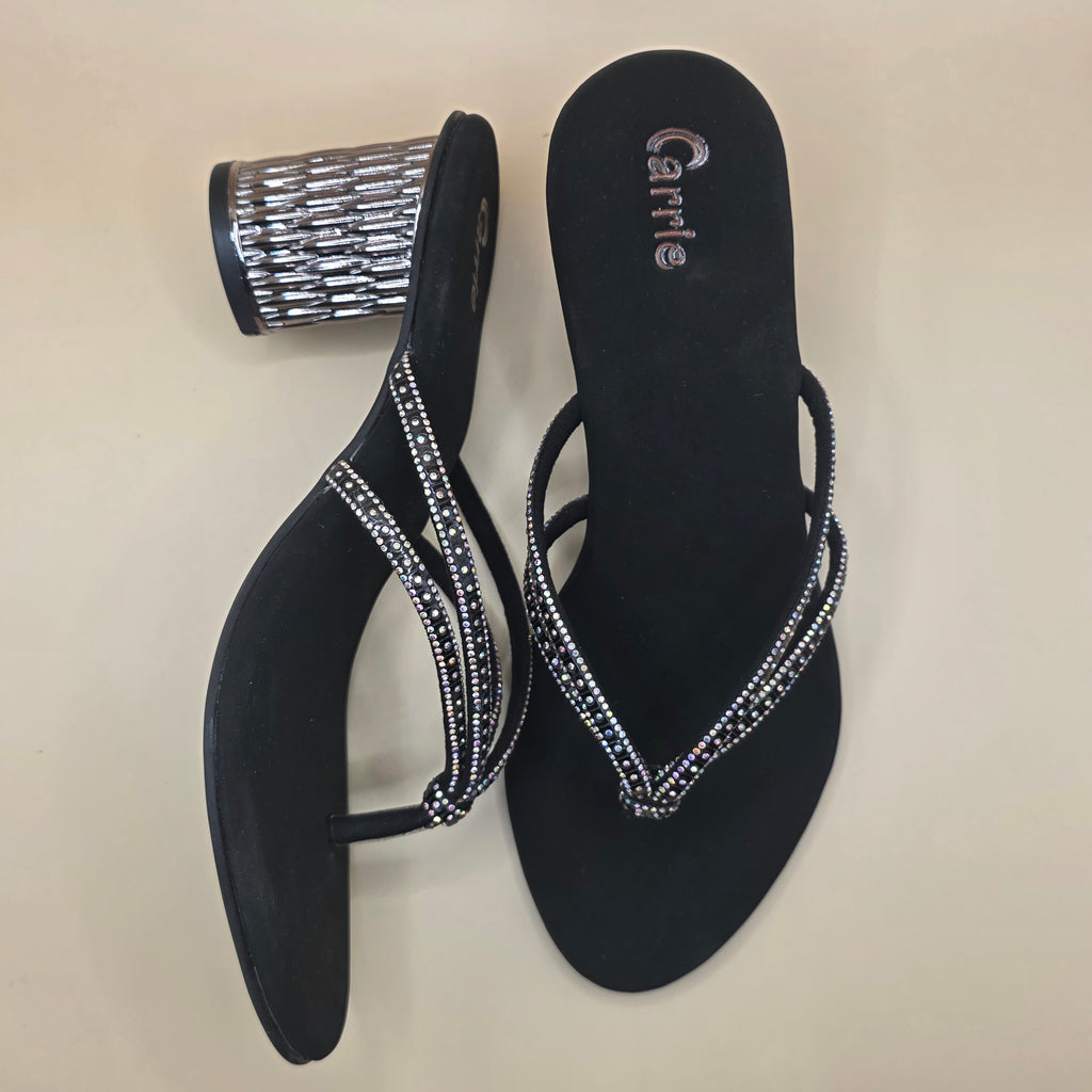 Midnight Spark Thong Heels