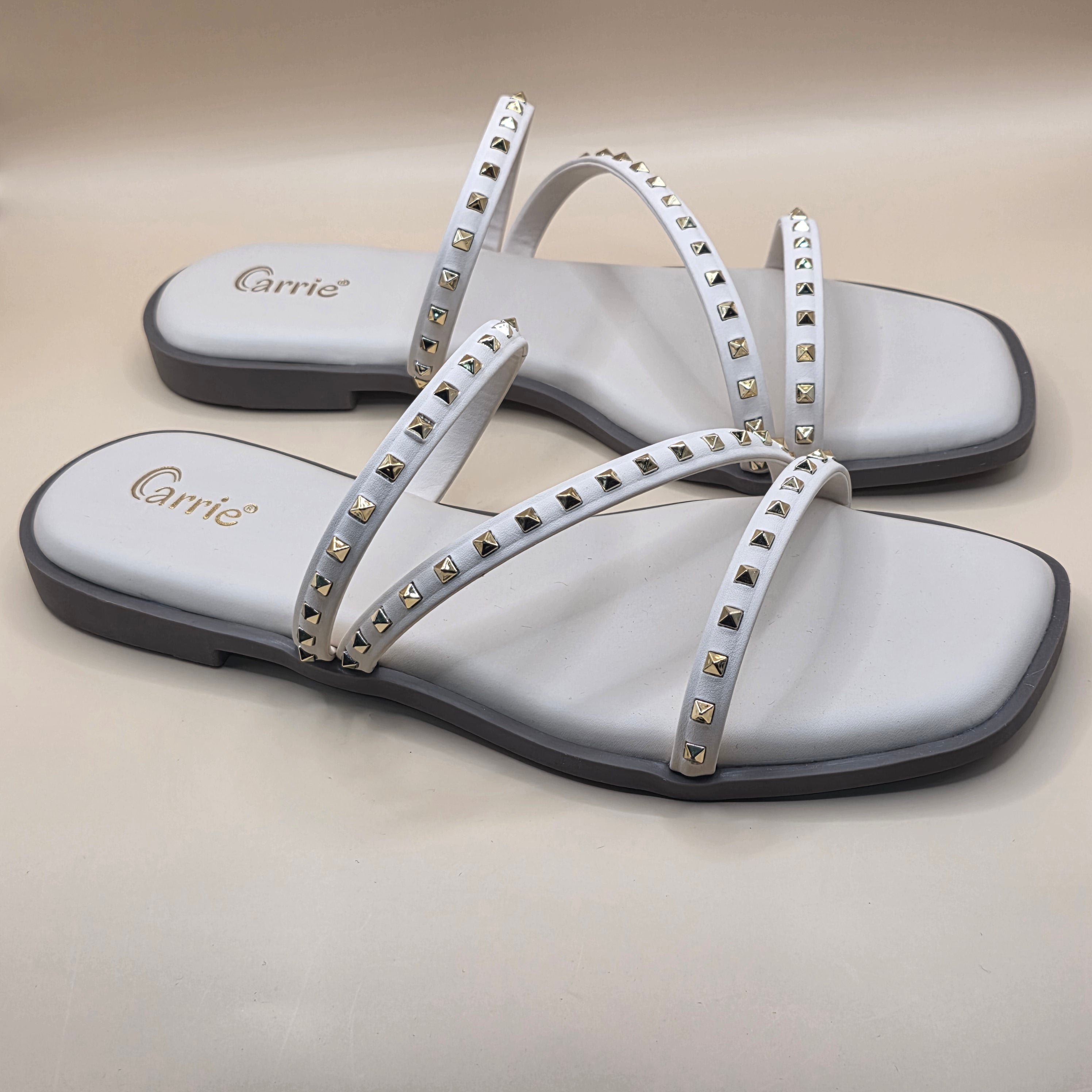 Luxe Studded Cross Flats
