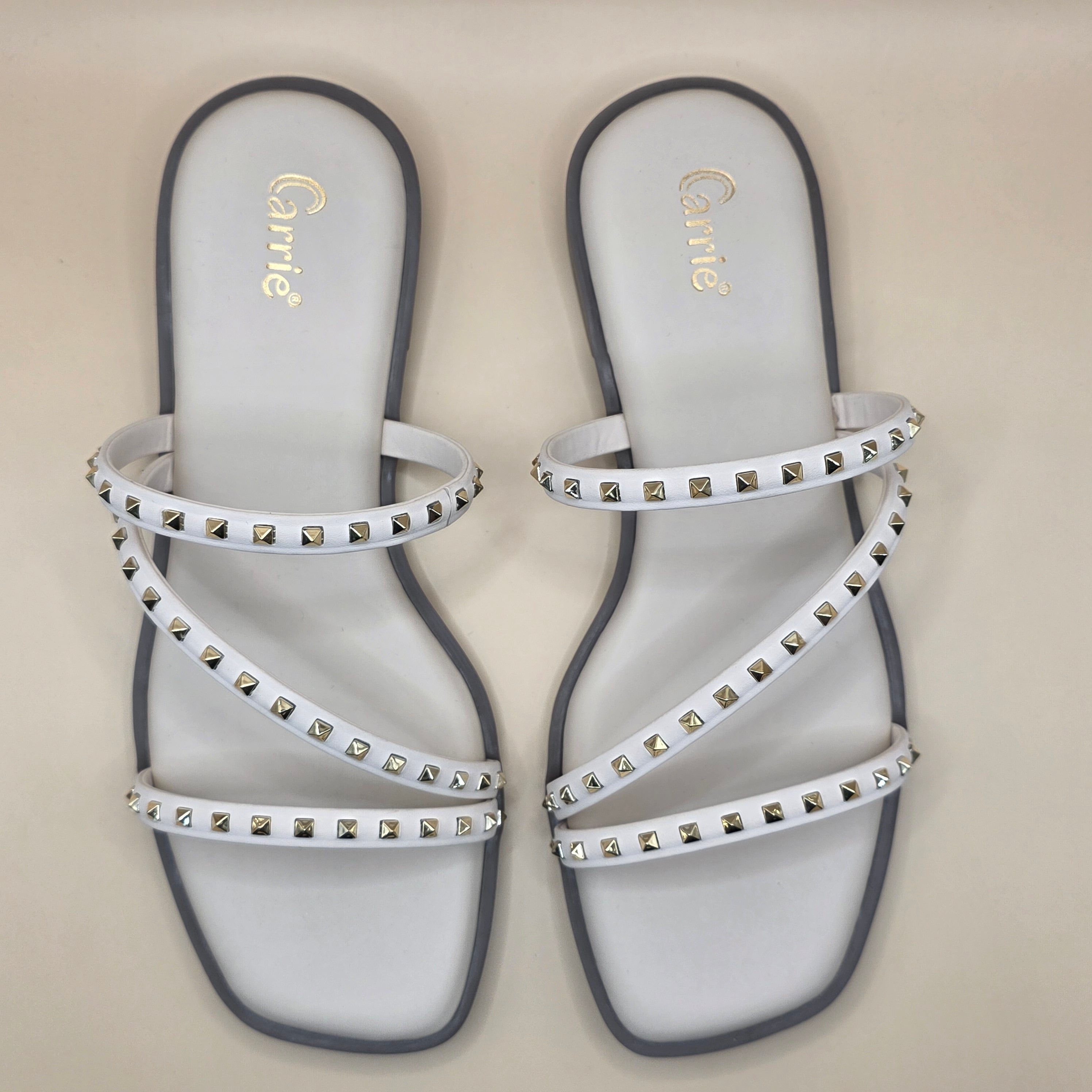 Luxe Studded Cross Flats