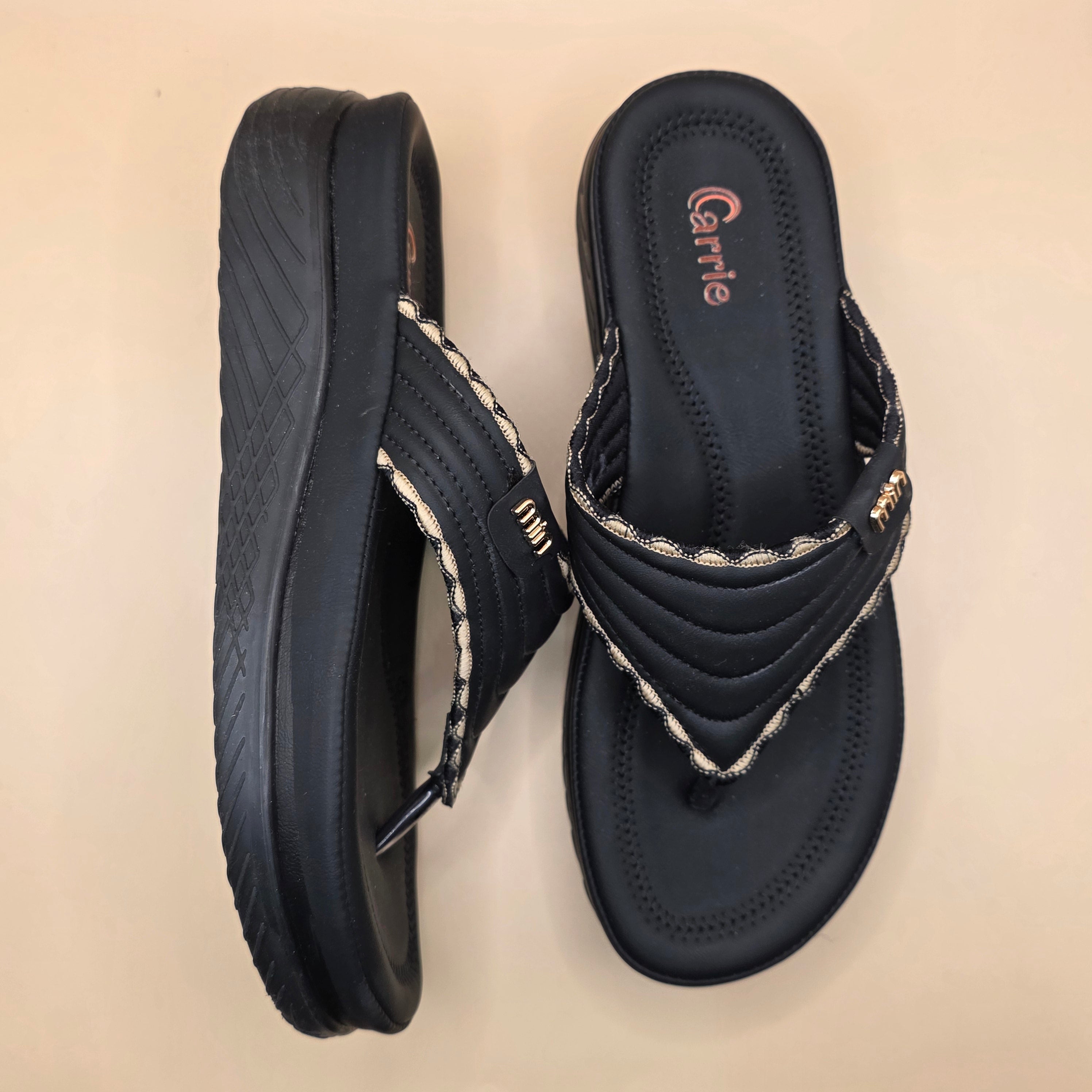 Comfort Glide Thong Wedges