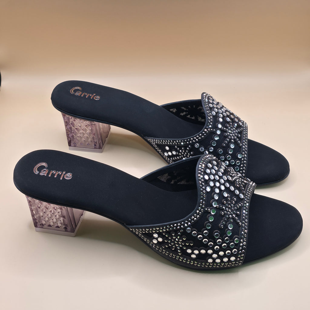 Crystal Bloom Statement Heels