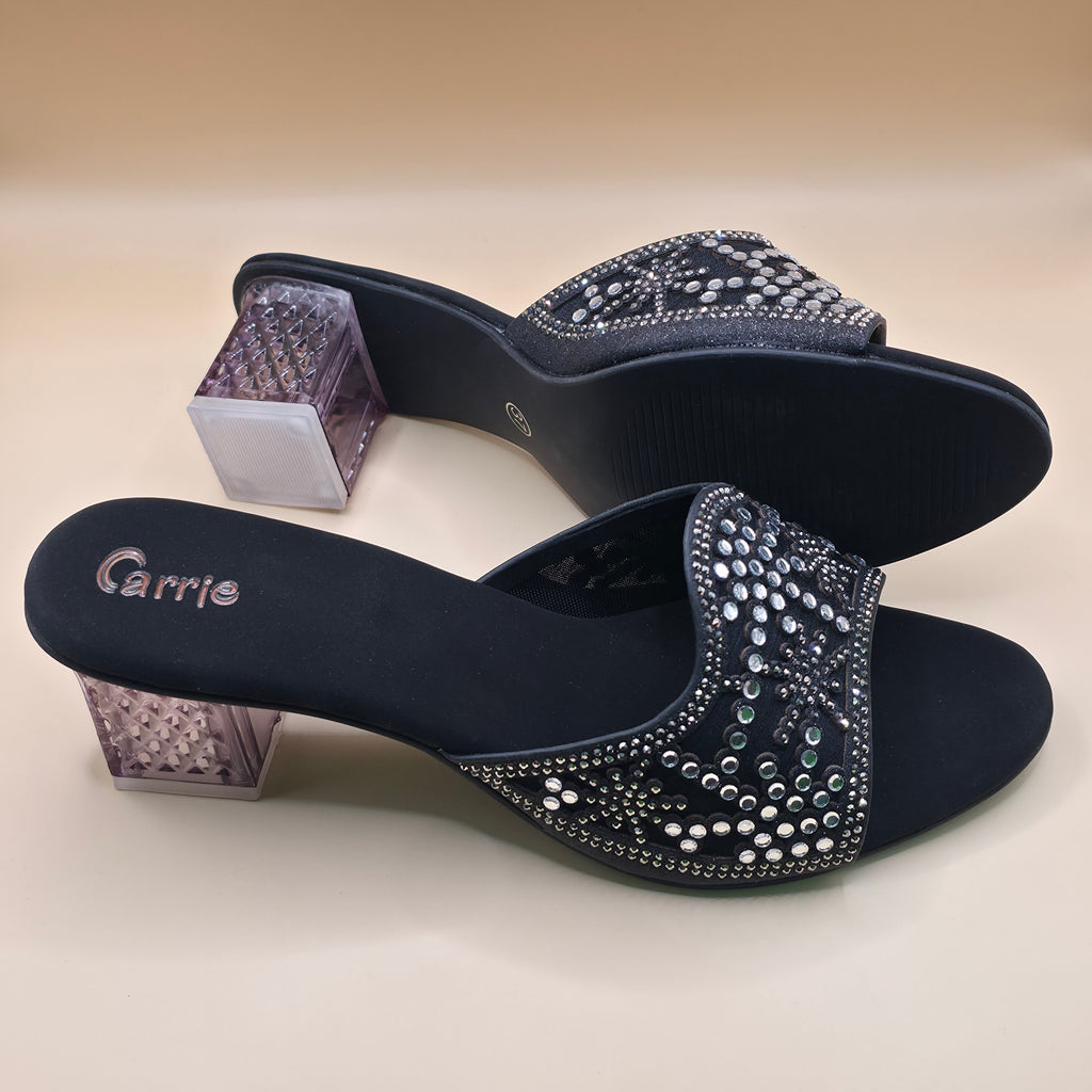 Crystal Bloom Statement Heels
