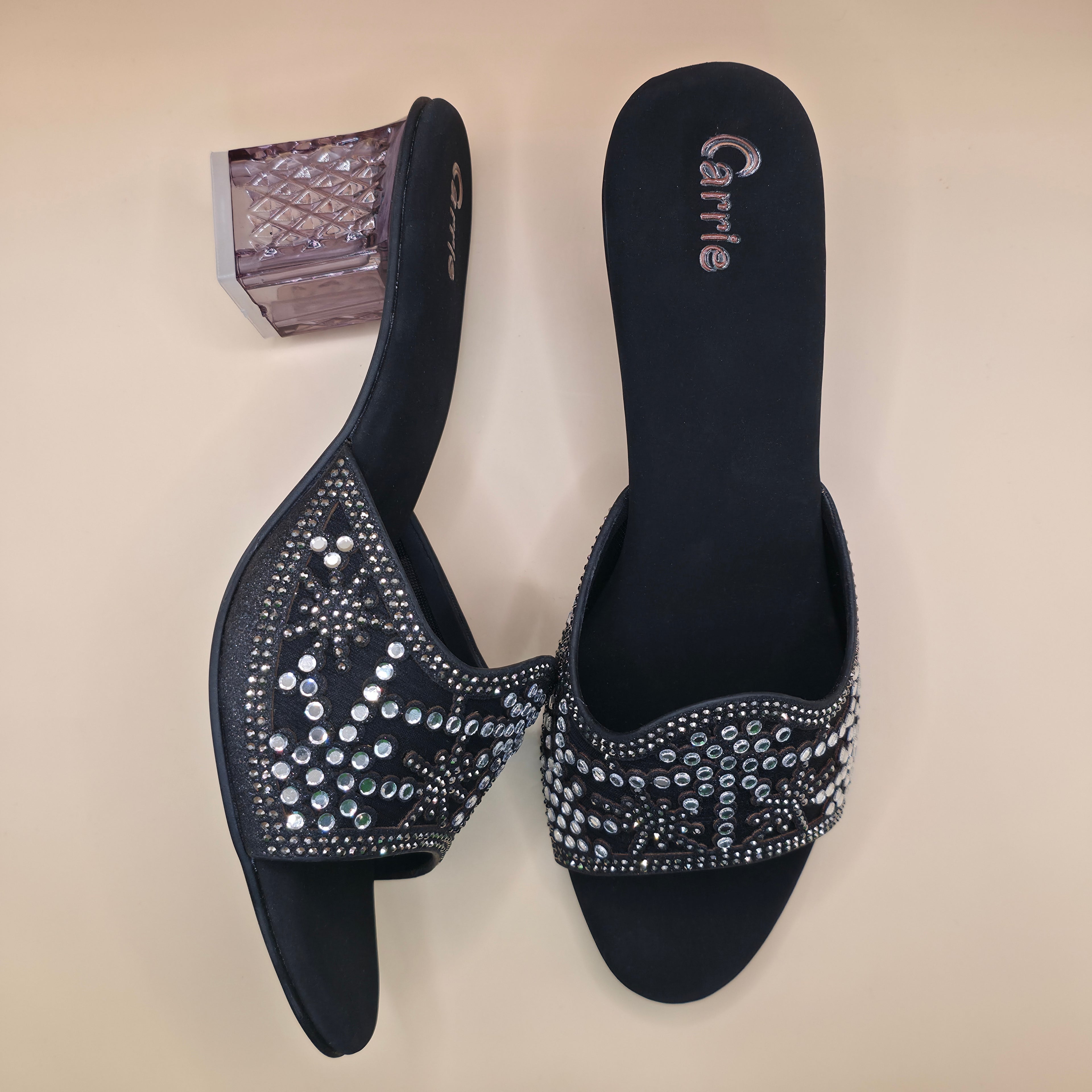 Crystal Bloom Statement Heels