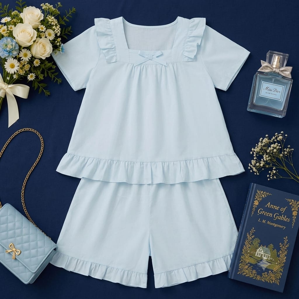 Dreamy Cotton Night Suit Set (Top & Shorts)