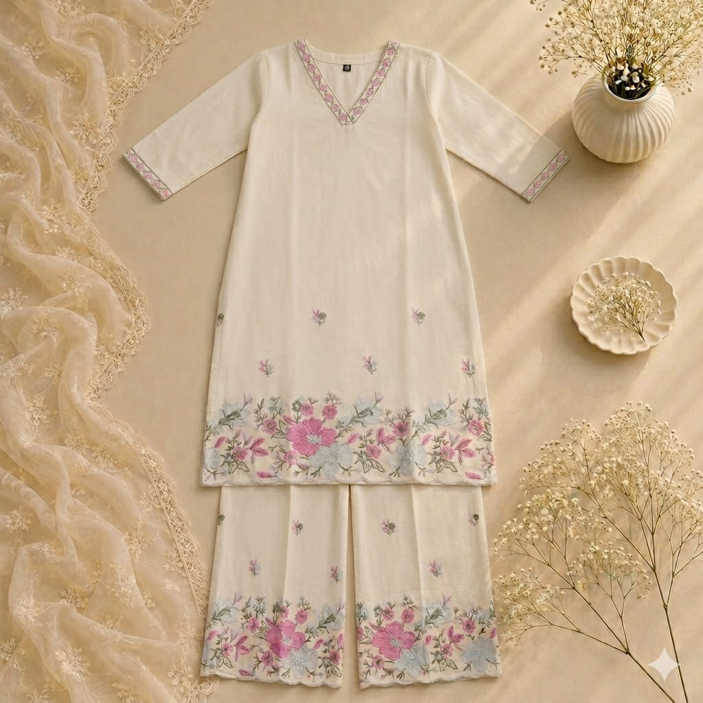 Meadow Mist khadi Palazzo Set