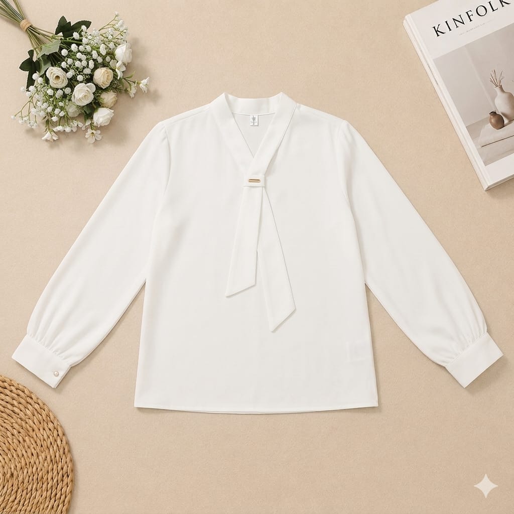 Elegant Neck-Tie Formal Top