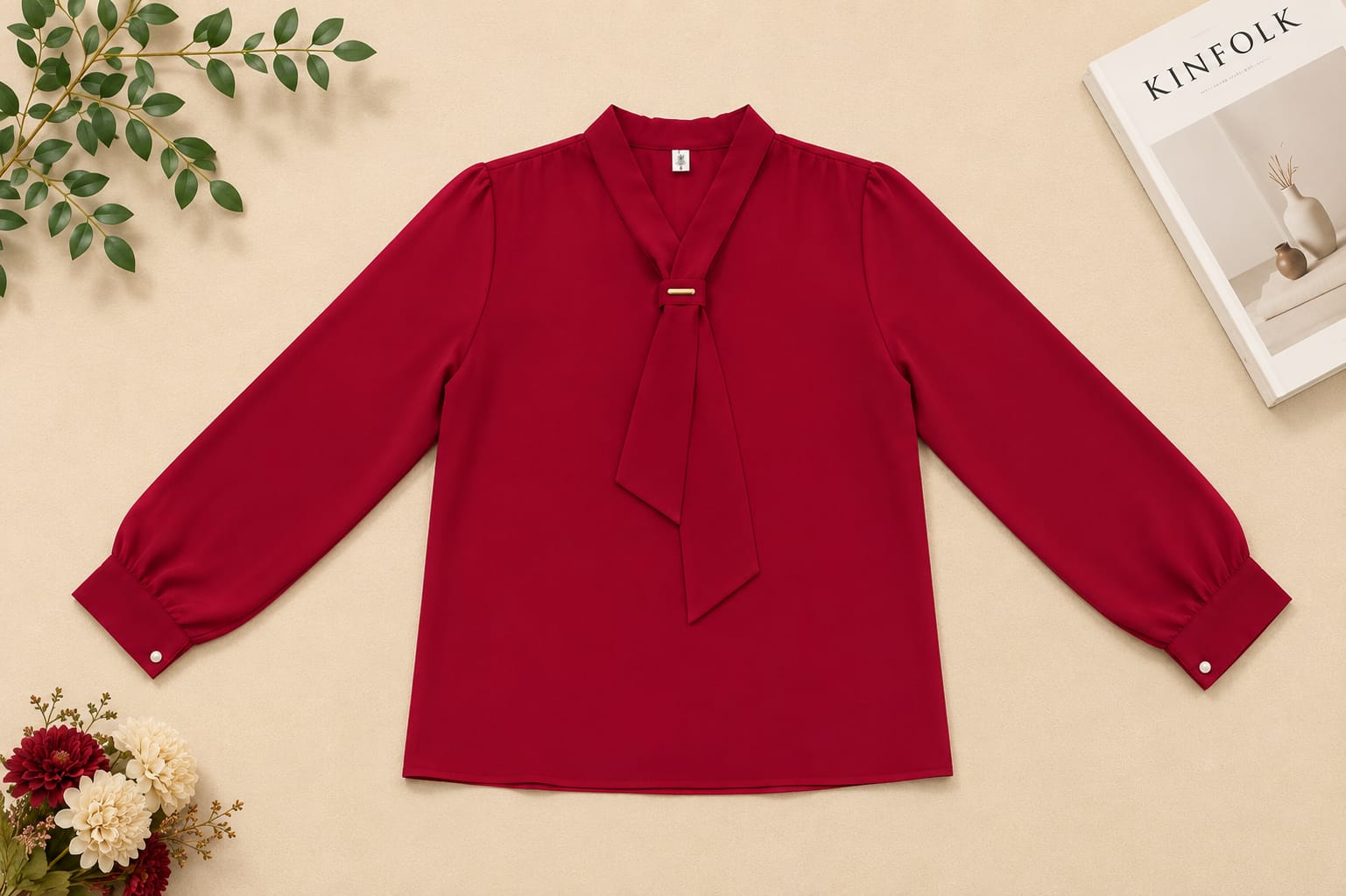 Elegant Neck-Tie Formal Top