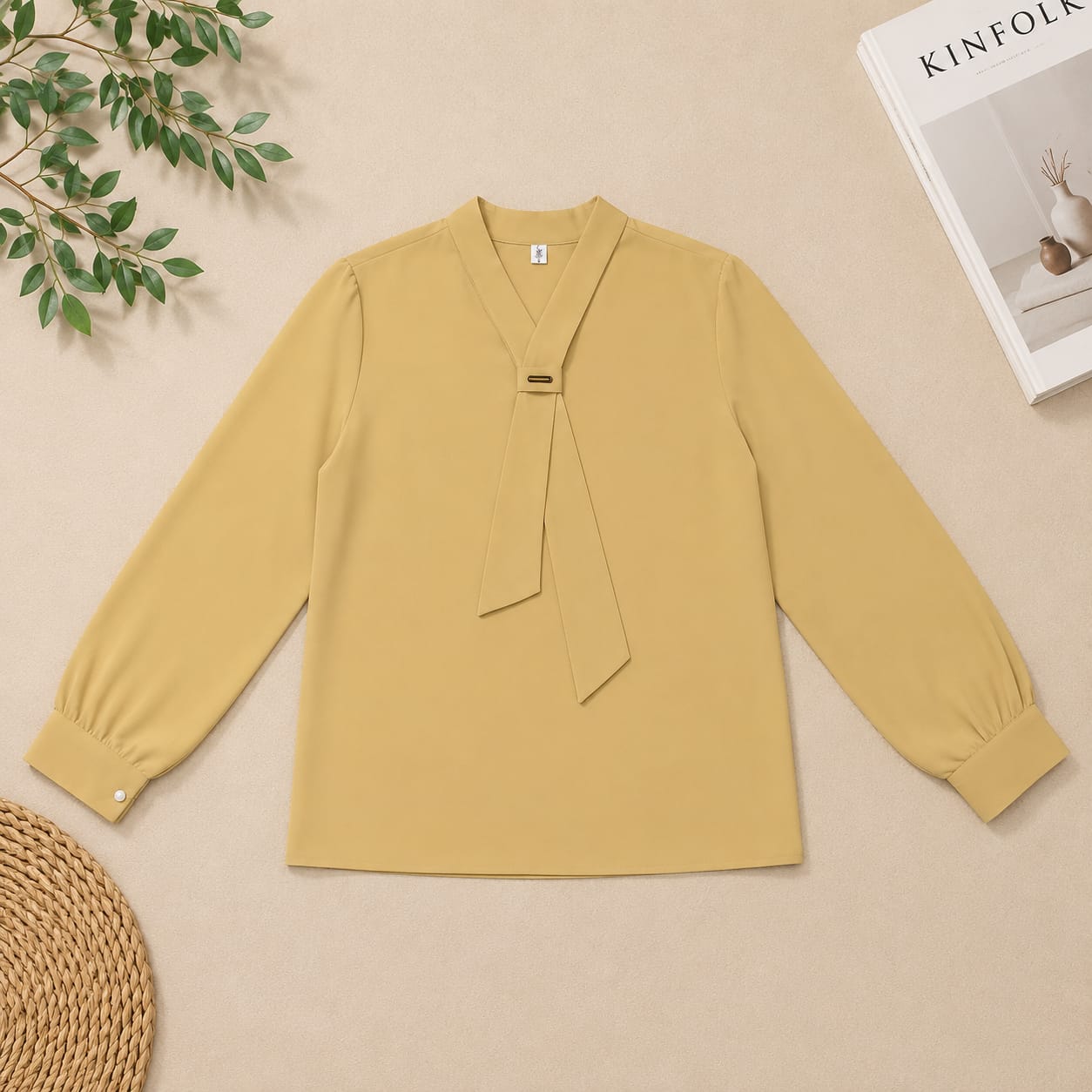 Elegant Neck-Tie Formal Top
