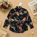 Elegant Printed Button-Up Shirt Top