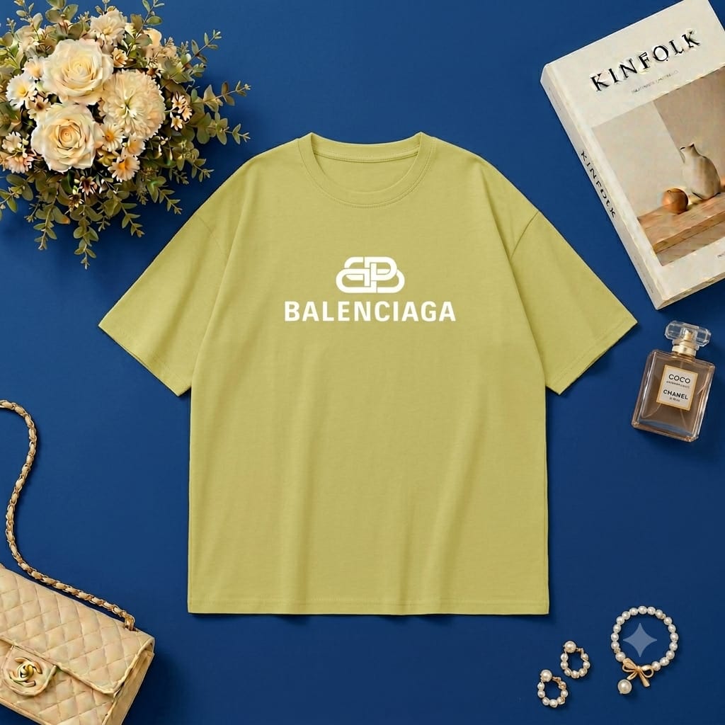 Premium Logo Print Cotton T‑Shirt