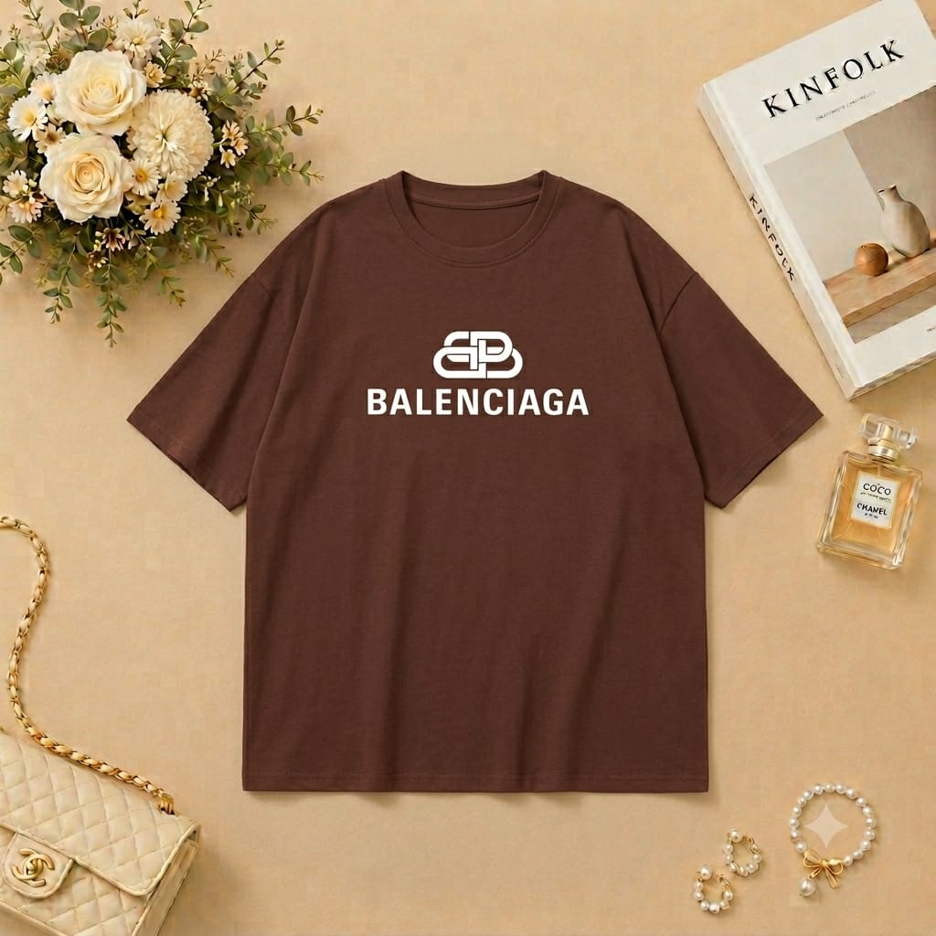 Premium Logo Print Cotton T‑Shirt