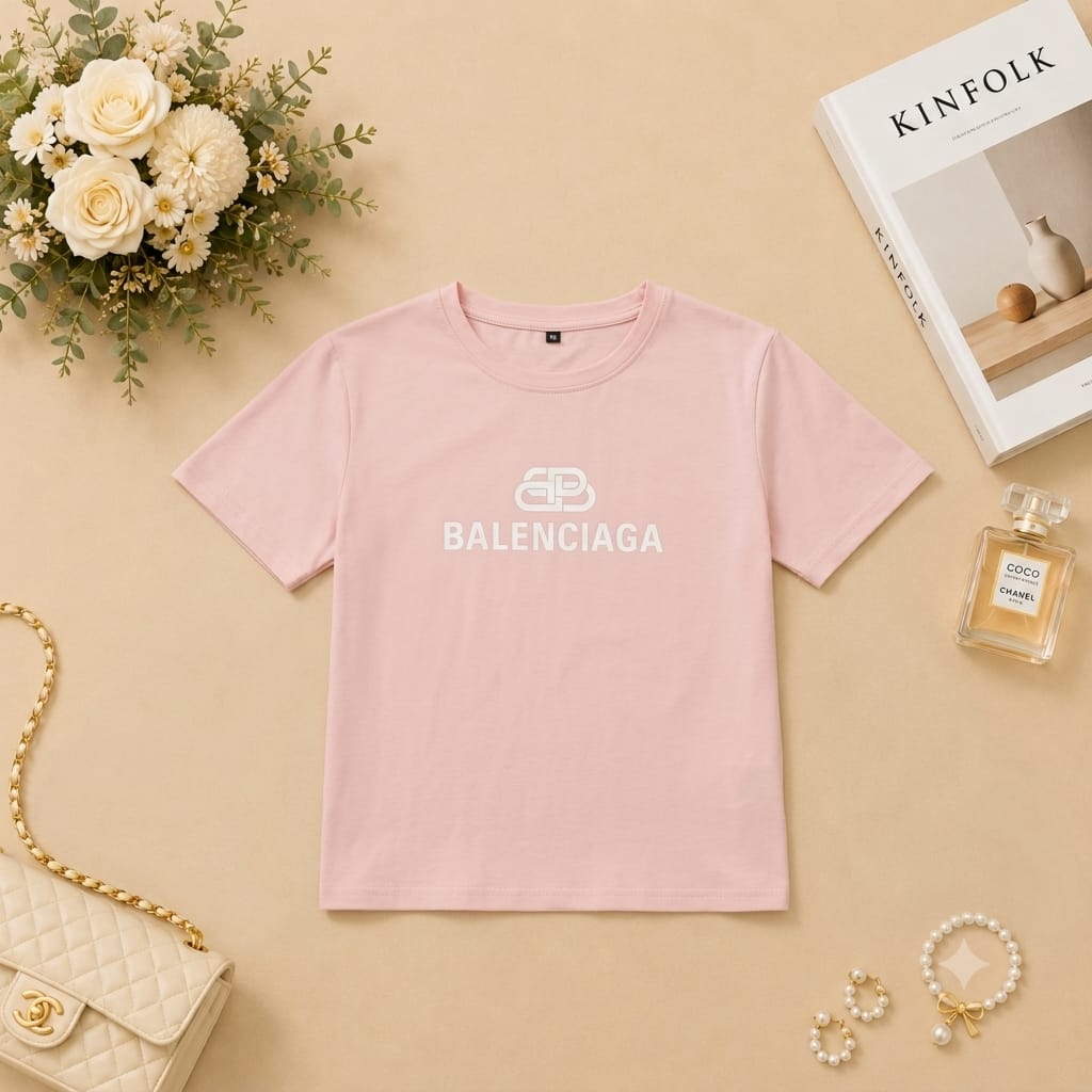 Premium Logo Print Cotton T‑Shirt