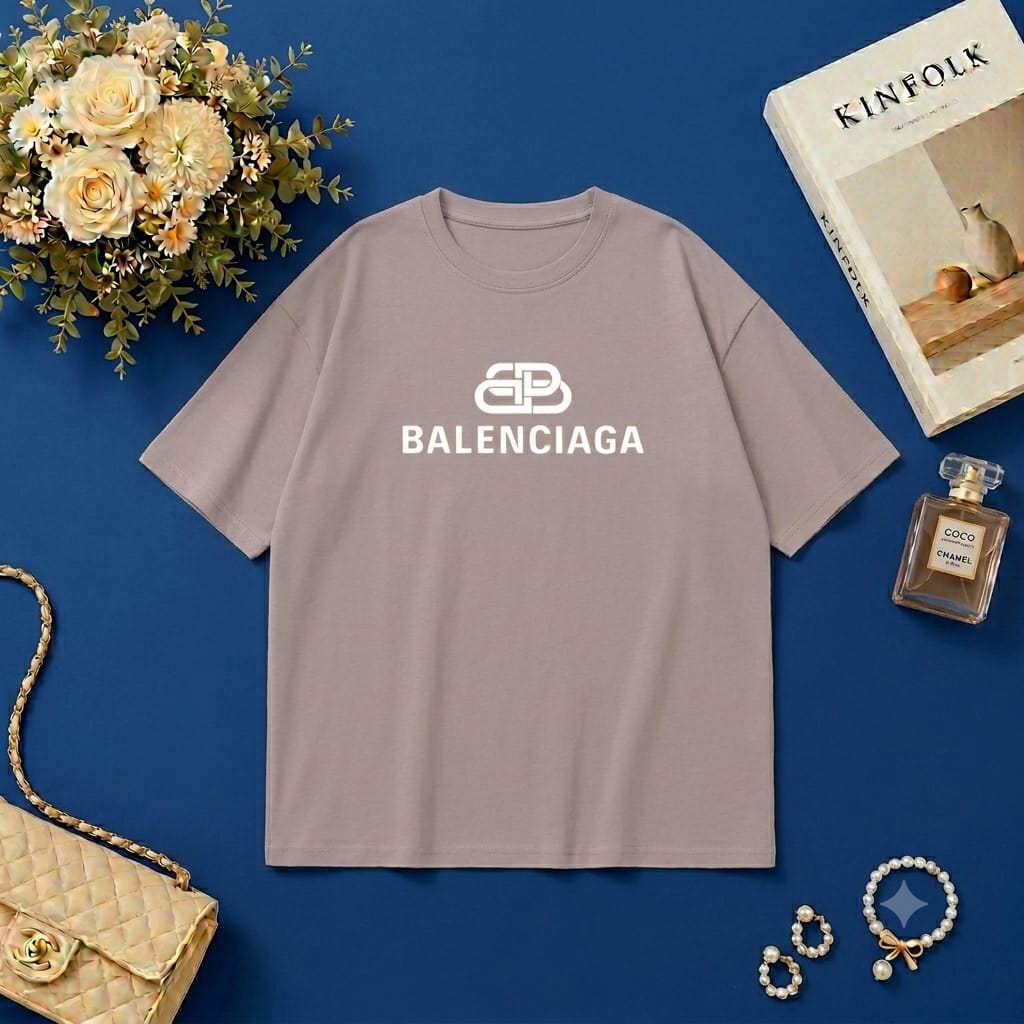Premium Logo Print Cotton T‑Shirt