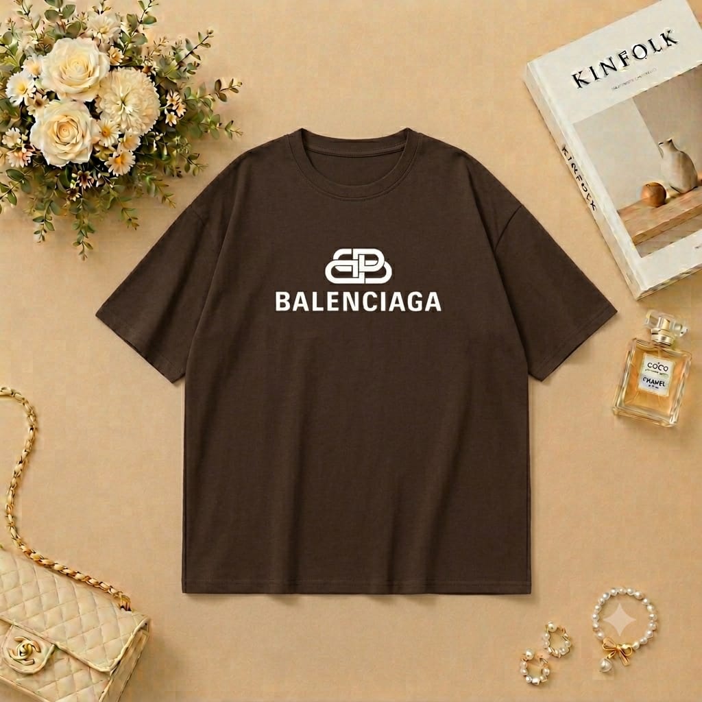 Premium Logo Print Cotton T‑Shirt