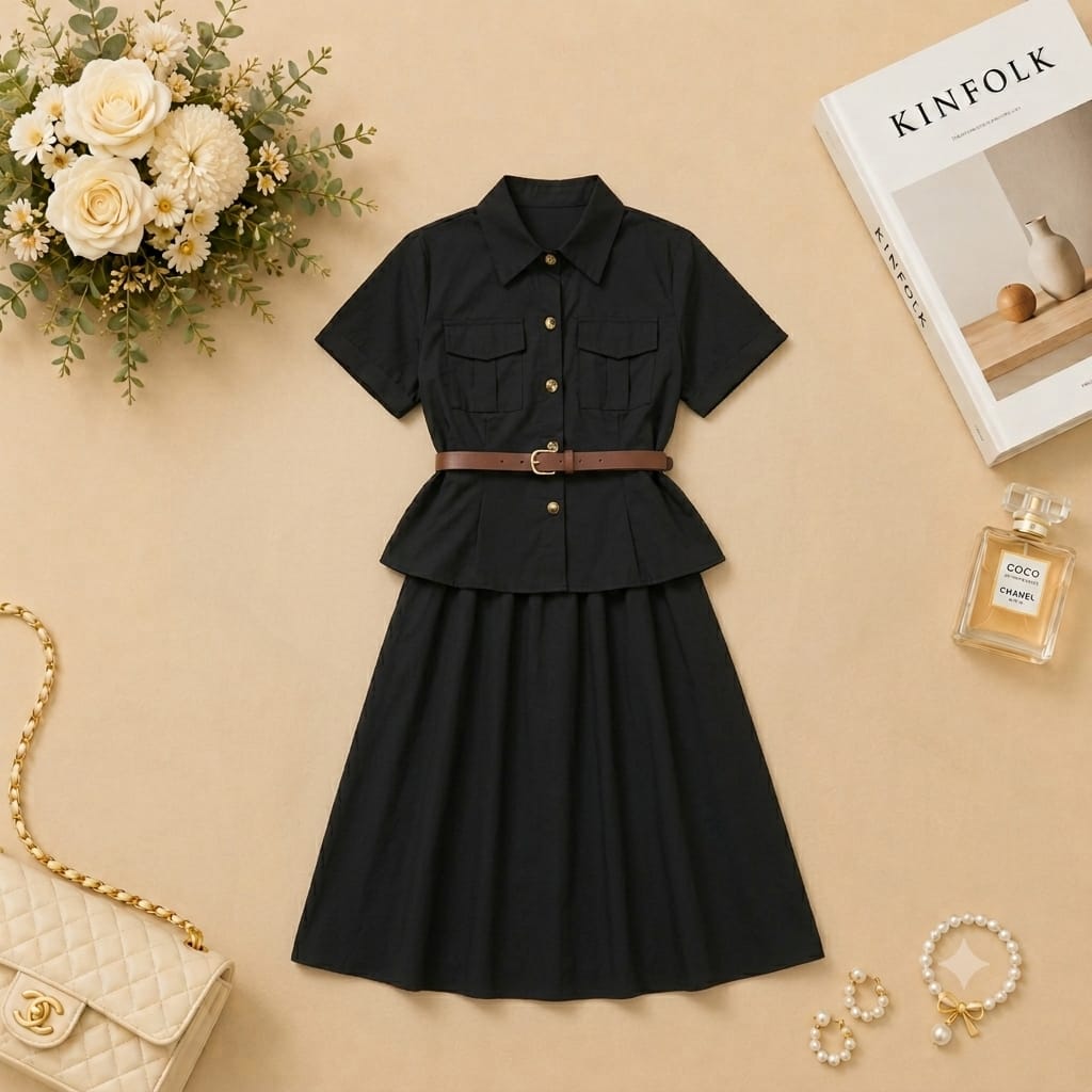 Premium Imported skirt-top(Top + Skirt + Belt)