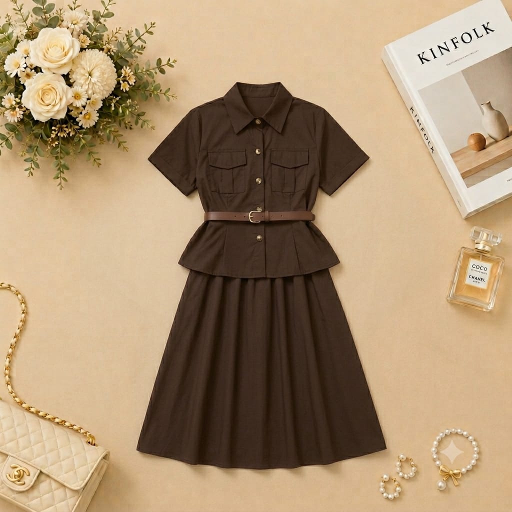 Premium Imported skirt-top(Top + Skirt + Belt)