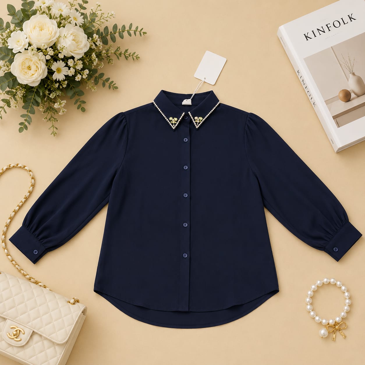 The Aura Pearl & Stone Duet Shirt