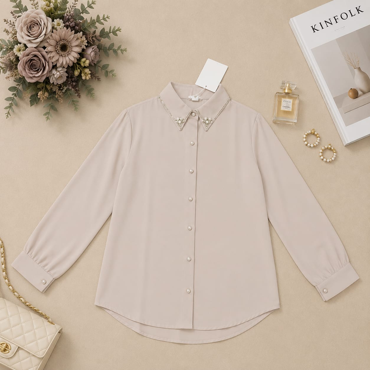 The Aura Pearl & Stone Duet Shirt