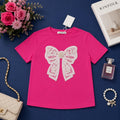 Pearl Bow Charm Crop Tee