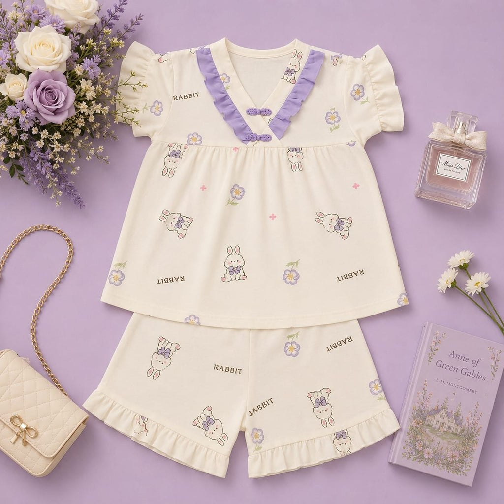 Dreamy Cotton Night Suit Set (Top & Shorts)