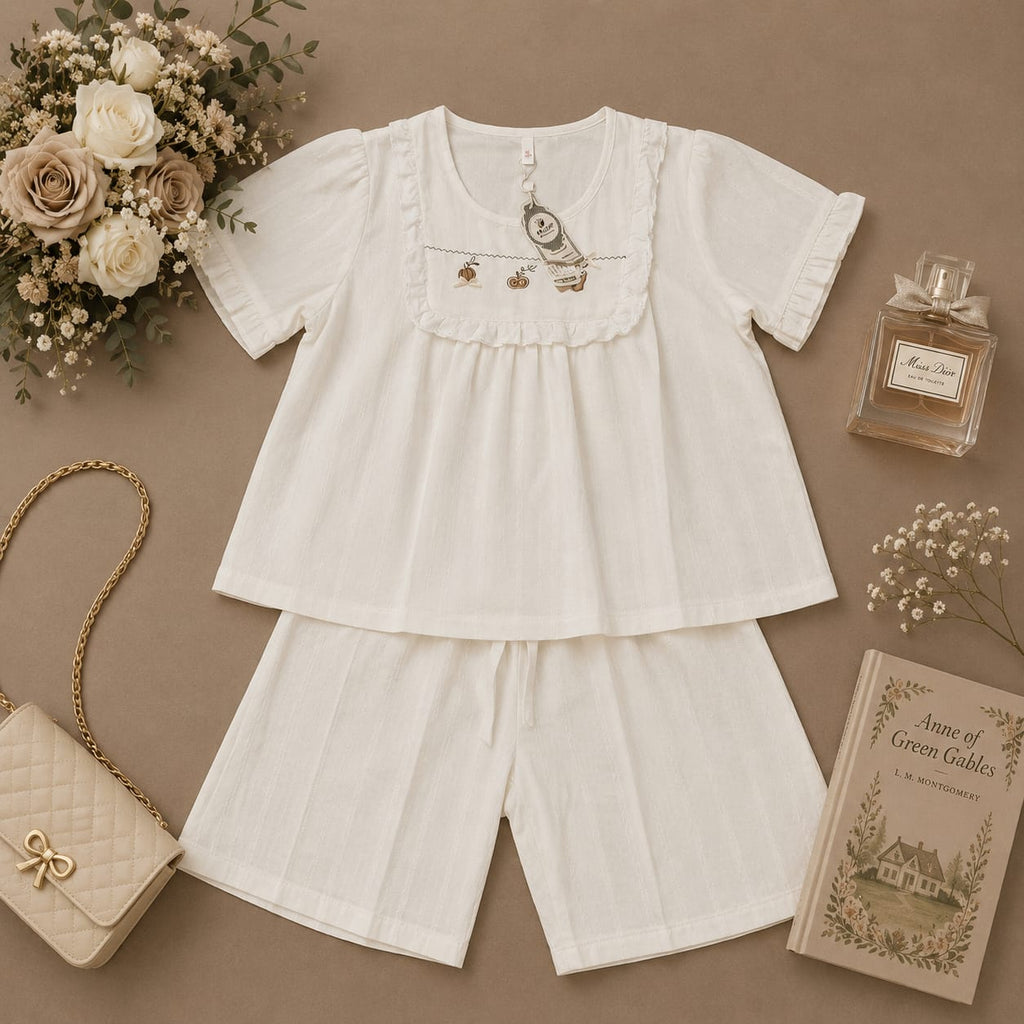 Dreamy Cotton Night Suit Set (Top & Shorts)
