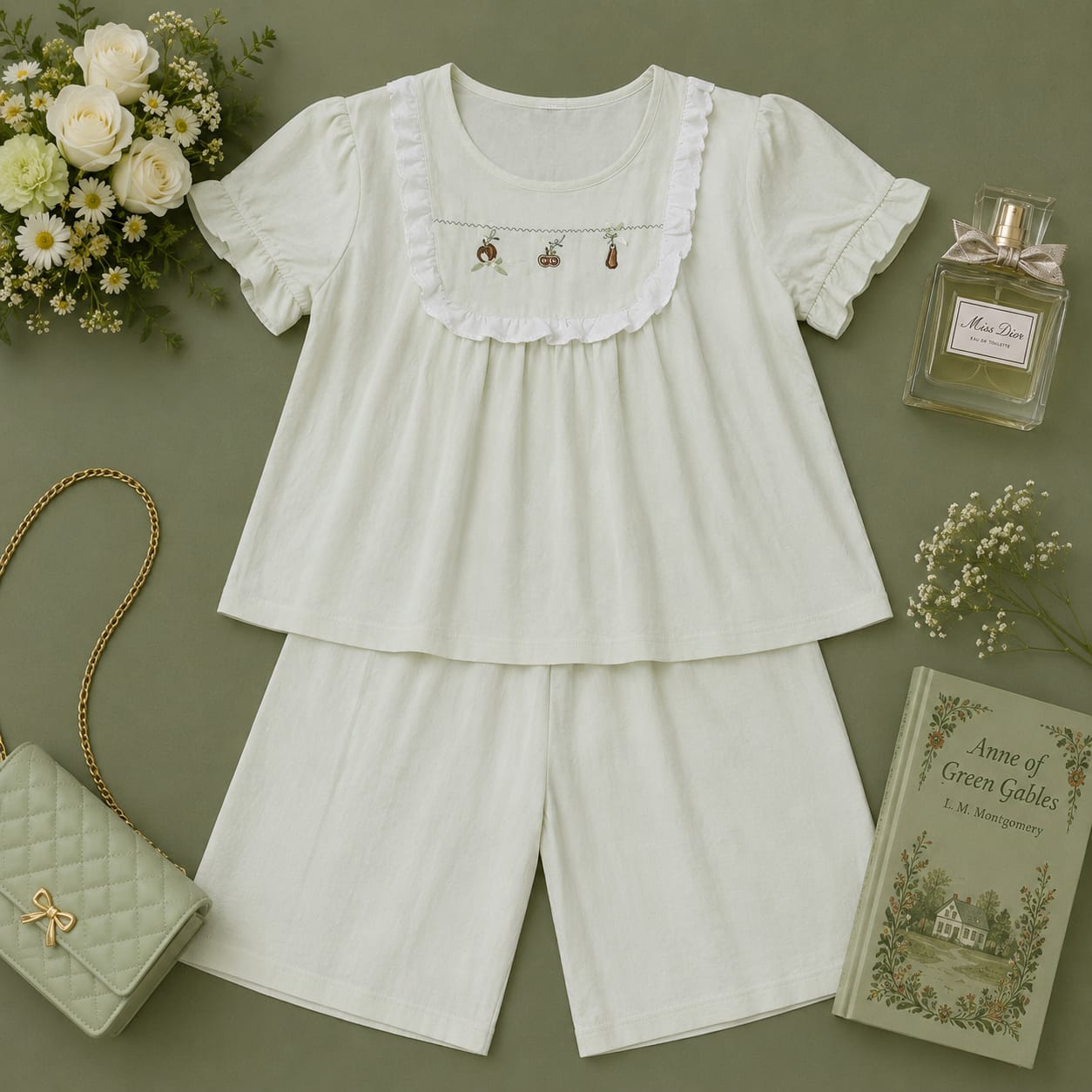 Dreamy Cotton Night Suit Set (Top & Shorts)