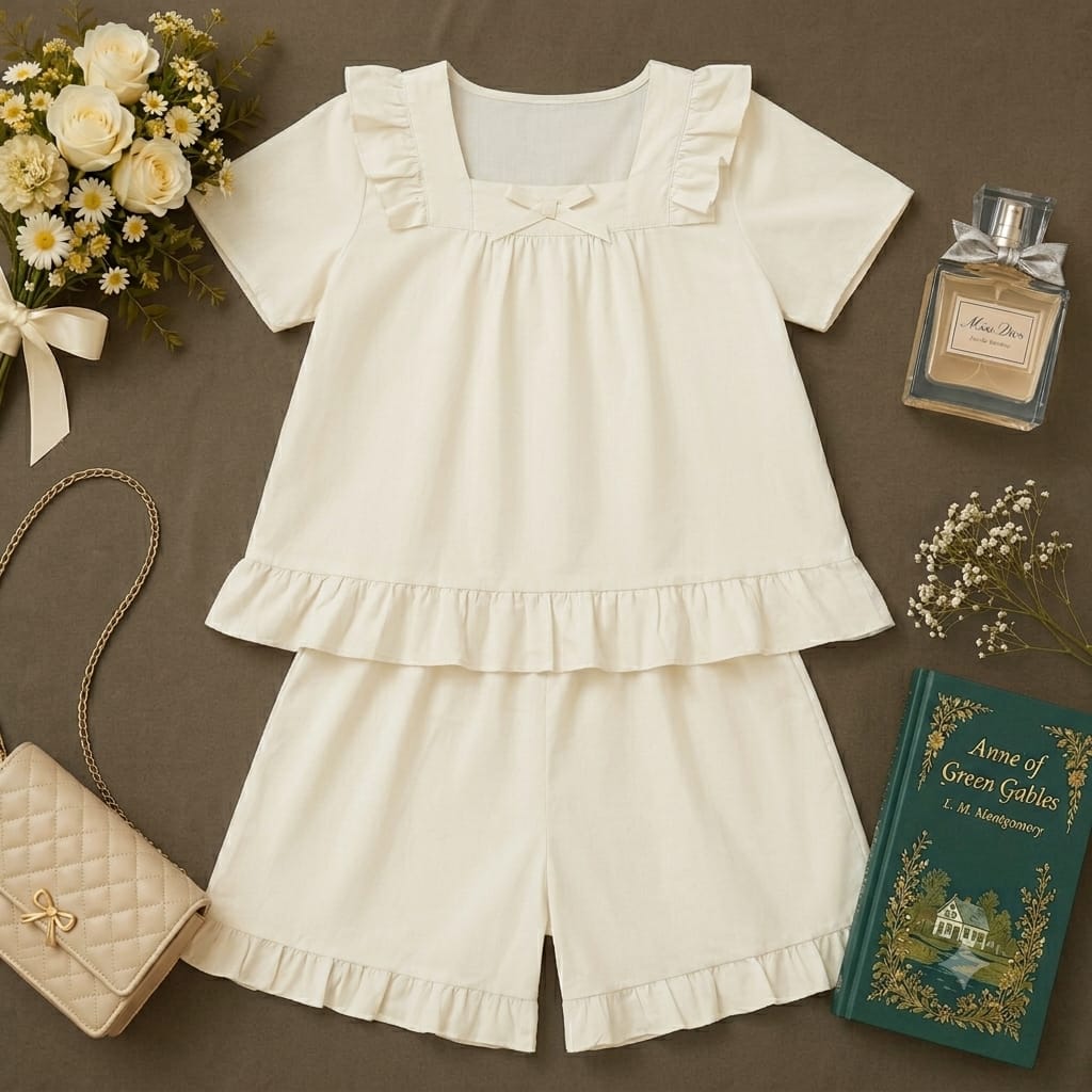 Dreamy Cotton Night Suit Set (Top & Shorts)