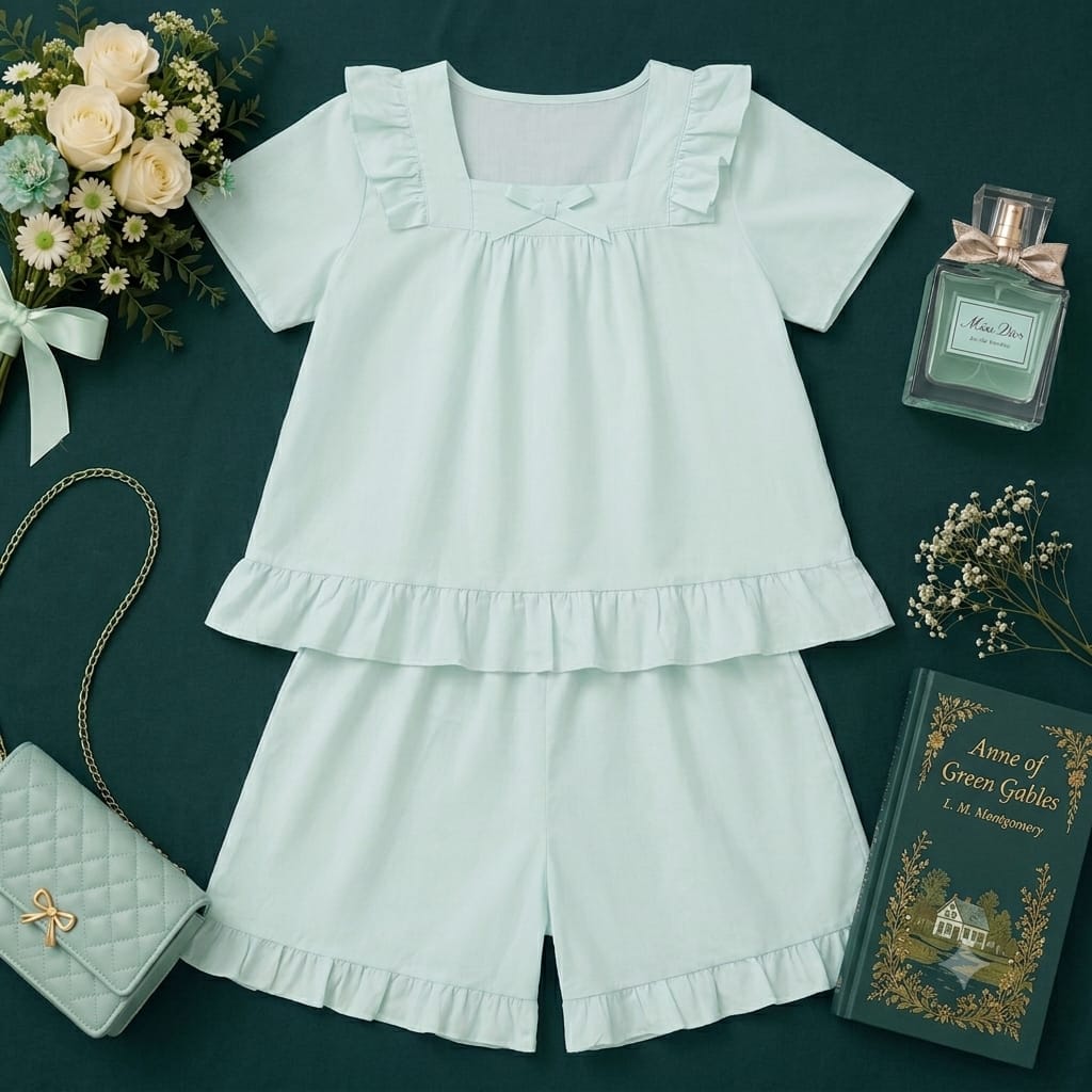 Dreamy Cotton Night Suit Set (Top & Shorts)