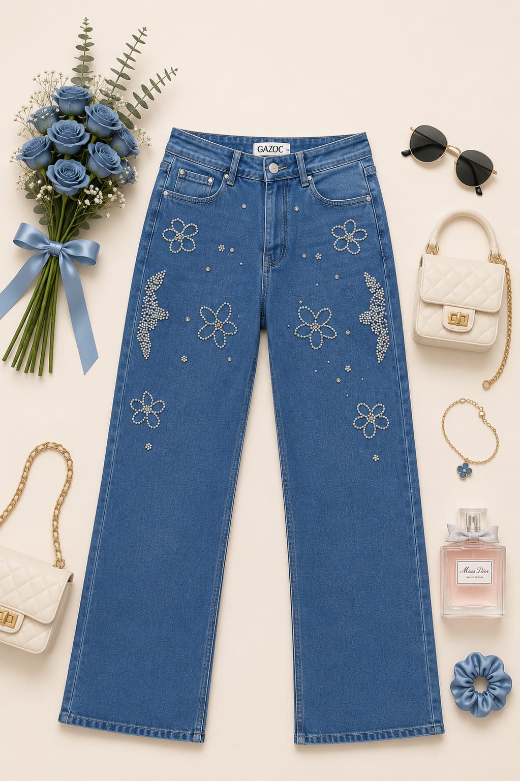 MIGZORn Pearl Glam Flare Jeans