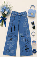 MIGZORn Scribble Pop Wide-Leg Jeans