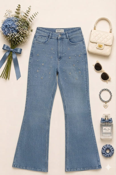 MIGZORn Crystal Bloom Wide-Leg Denim